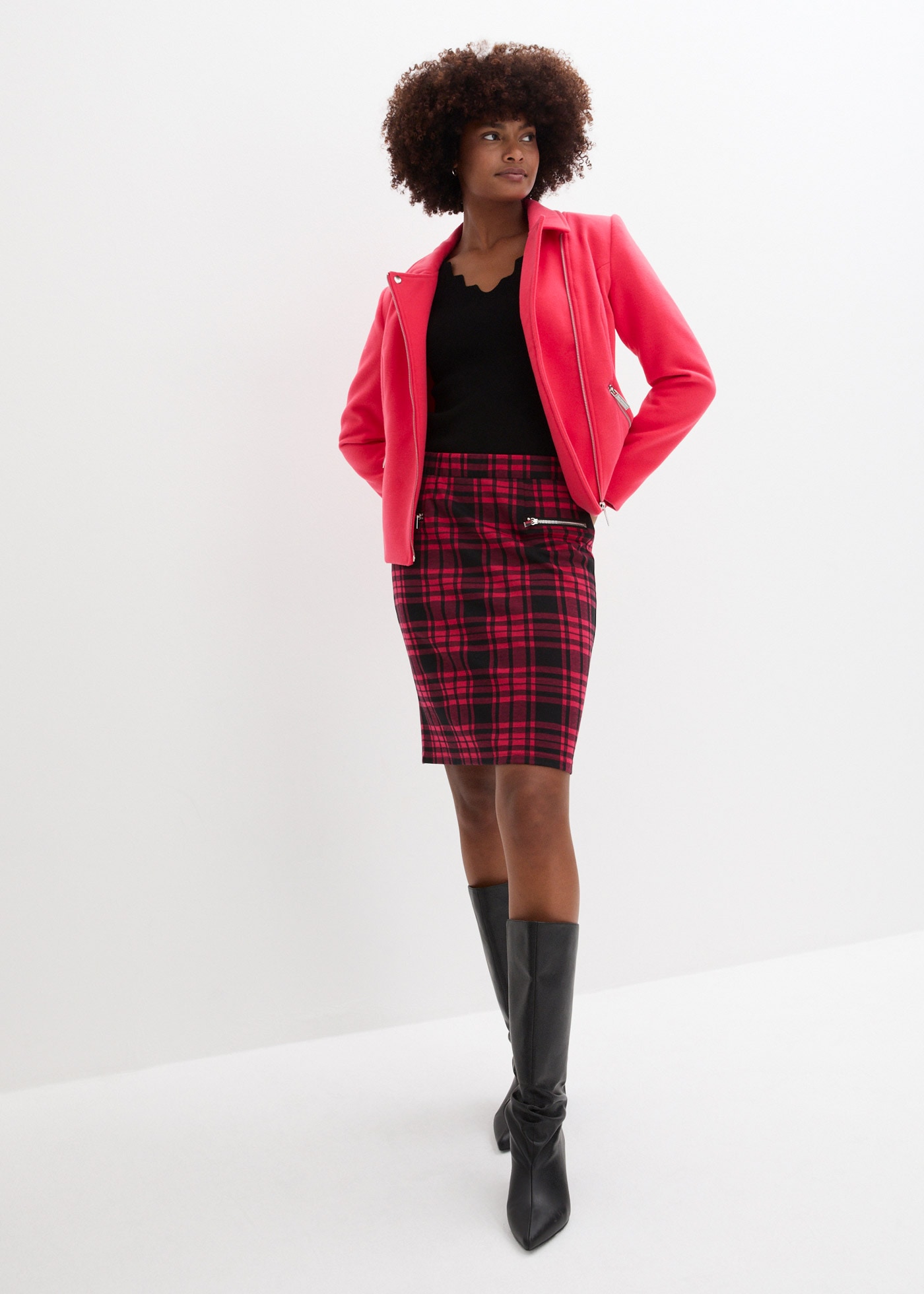 bonprix Jerseyrock »Jersey-Rock« aus Polyester, Viskose und Elasthan, Minirock-Länge, mit Gummizug