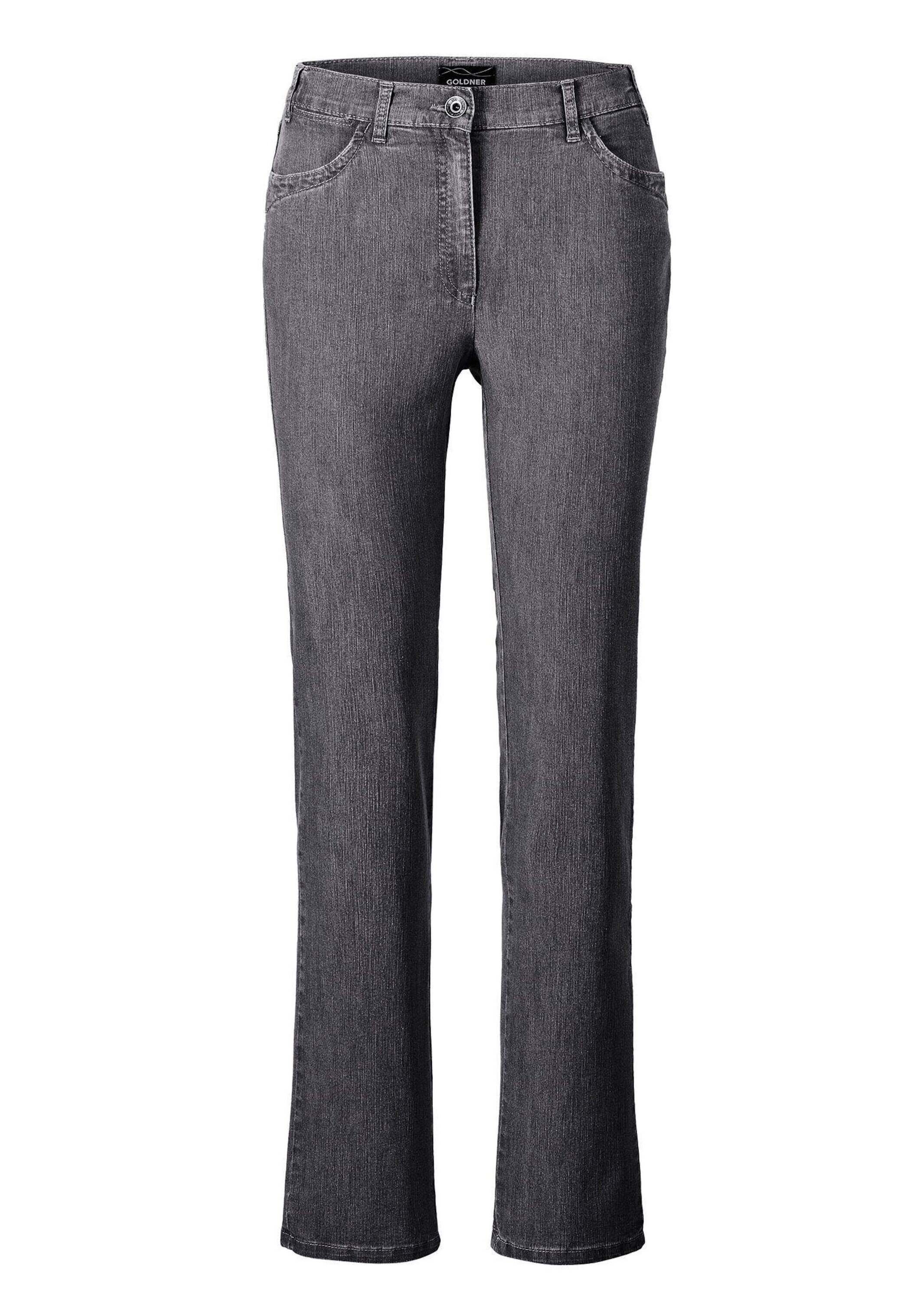 GOLDNER Stretch-Jeans "Kurzgröße Denimhose mit Stretchkomfort" Ohne