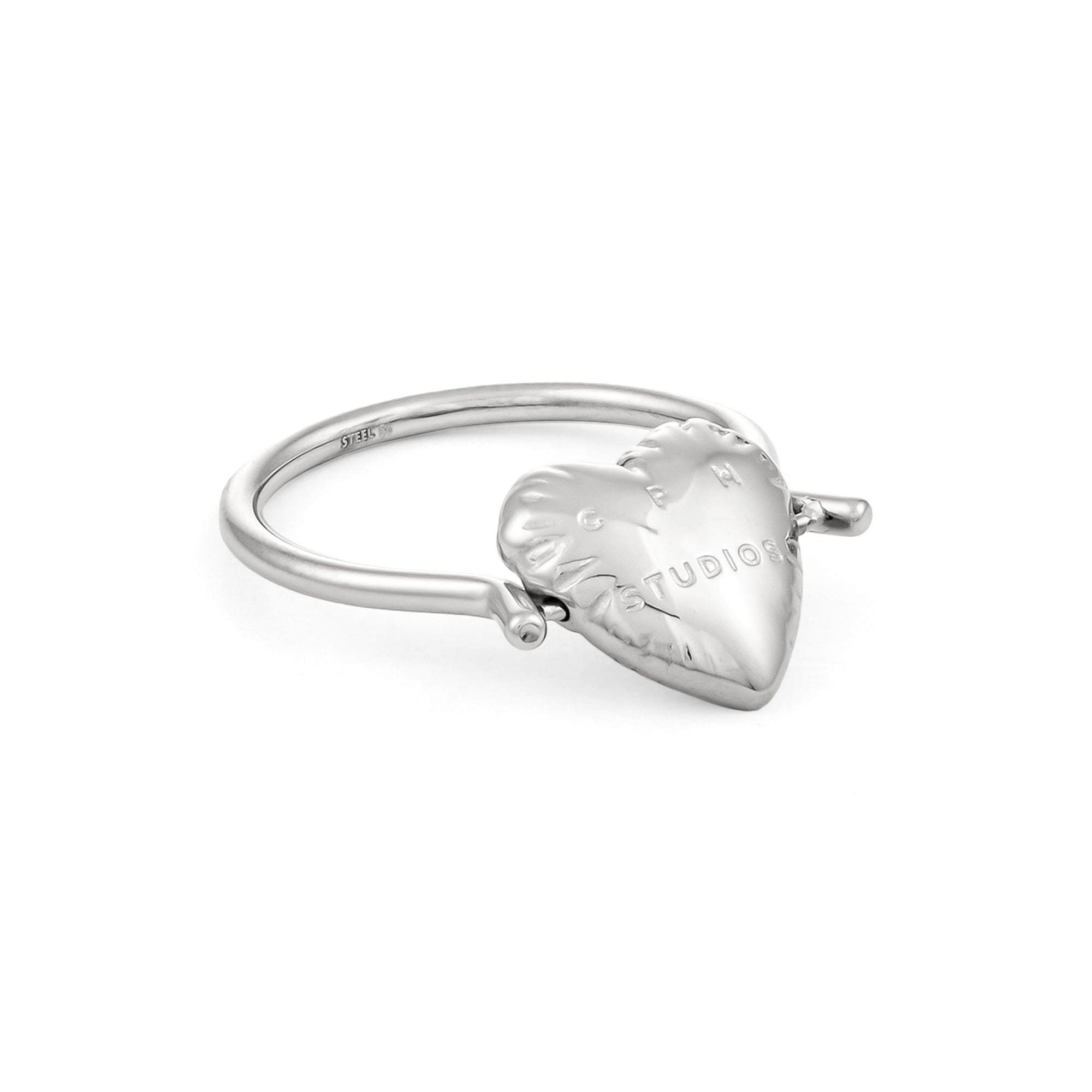 Fingerring COPENHAGEN STUDIOS "Schmuck Geschenk Edelstahl Ring Balloon Hearts" Gr. 52, silberfarben, Fingerringe, Damen, 52, Edelstahl, 1,5mm, Fingerring