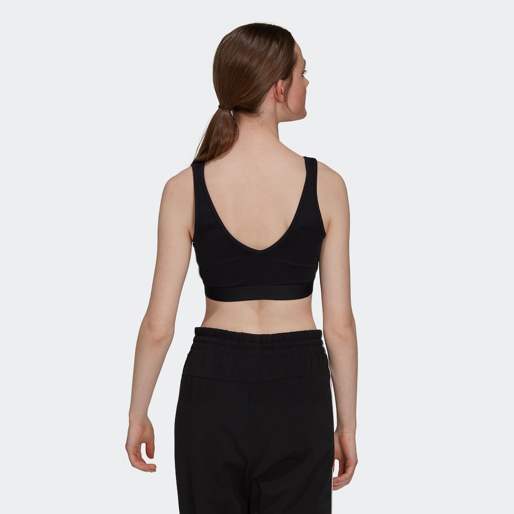 adidas Sportswear Tanktop »ESSENTIALS REMOVABLE PADS 3STREIFEN CROPTOP«