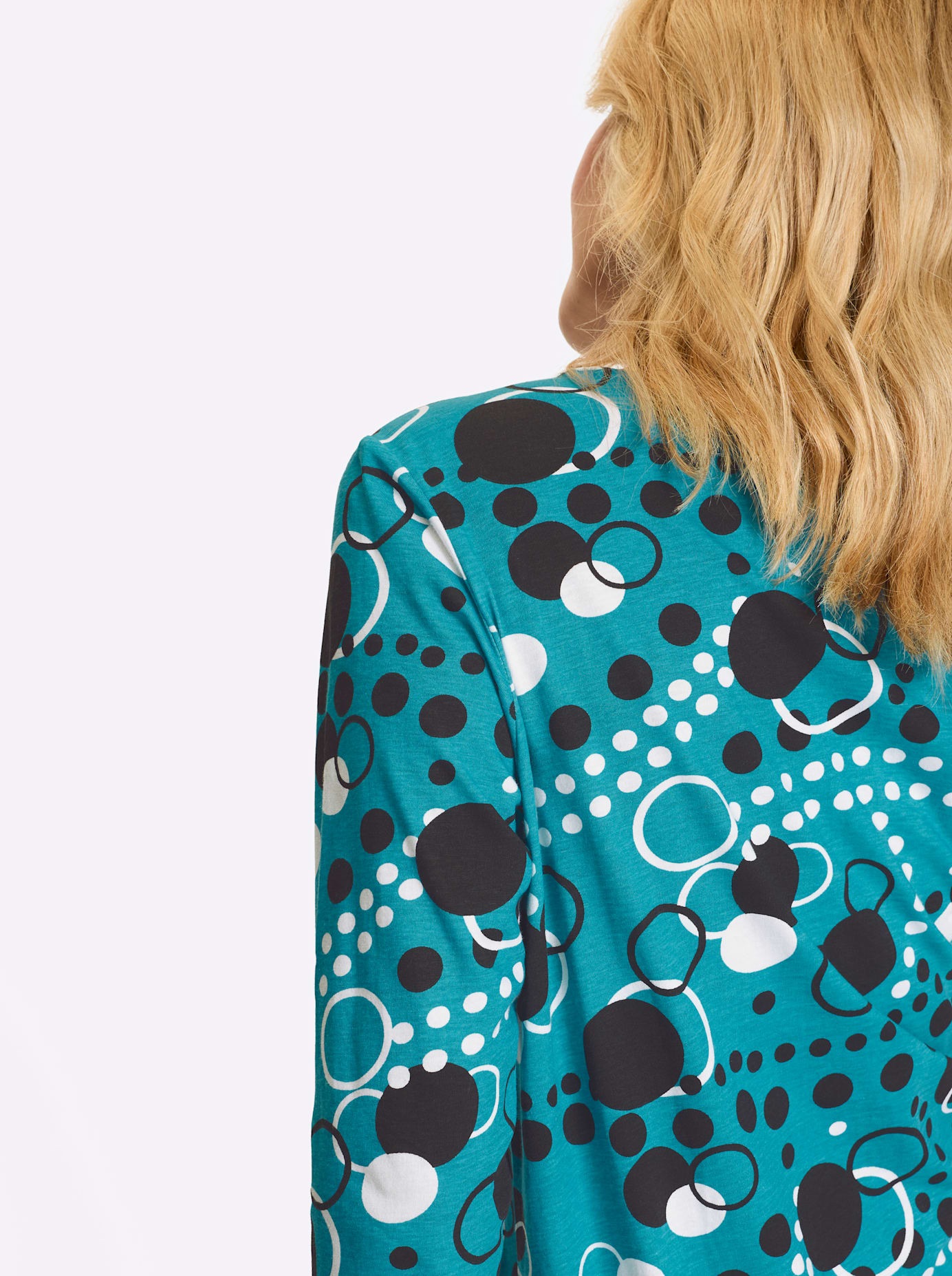 Classic Basics Women's Longshirt Turquoise/Black Size 50 3