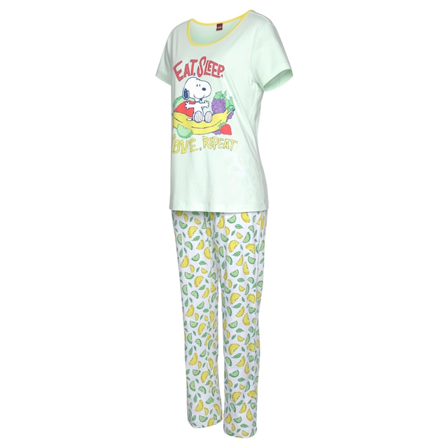 Peanuts Pyjama, (2 tlg., 1 Stück), mit Snoopy-Print online bestellen | BAUR
