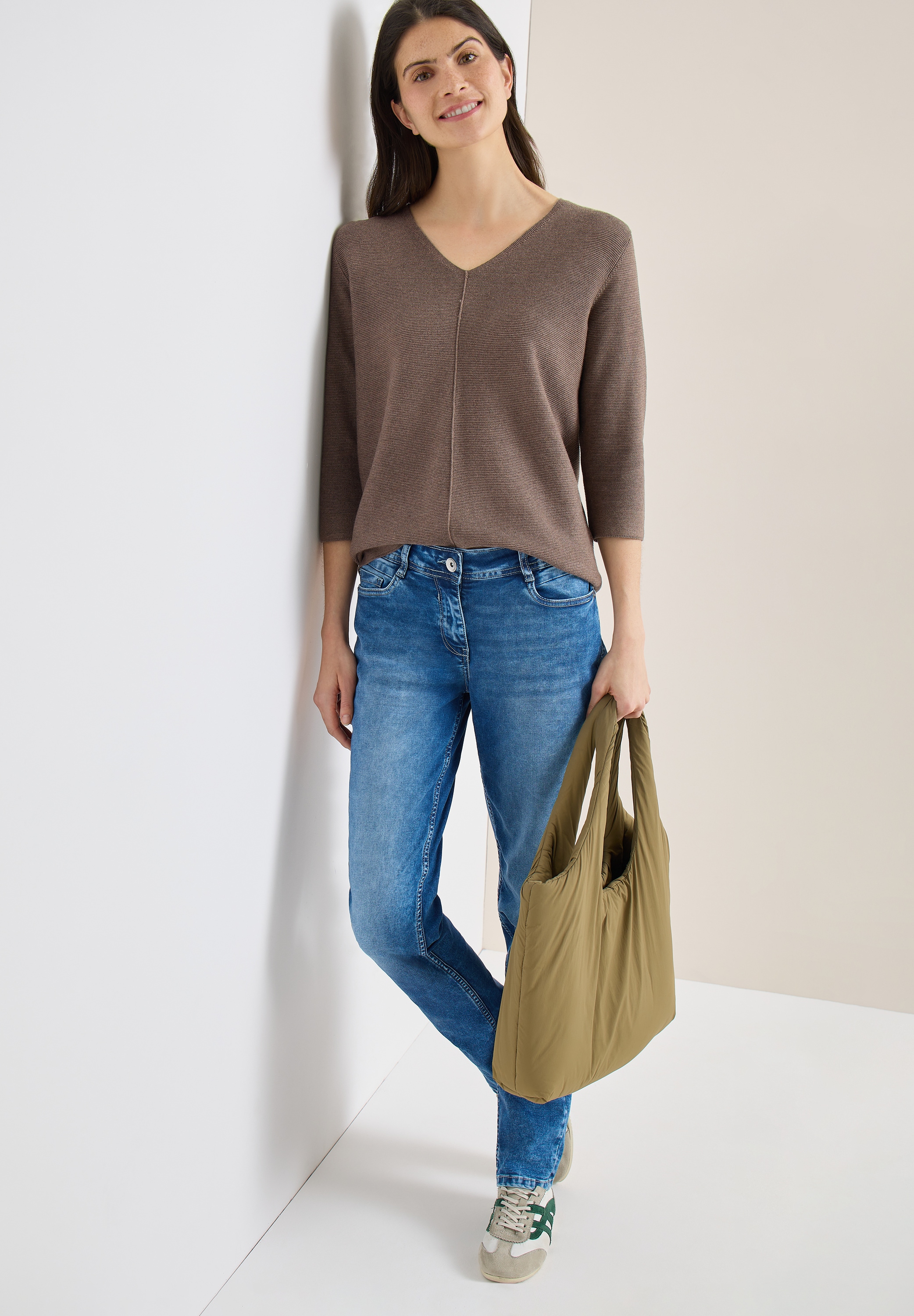 Cecil Strickpullover 3/4-Arm mit Viskose