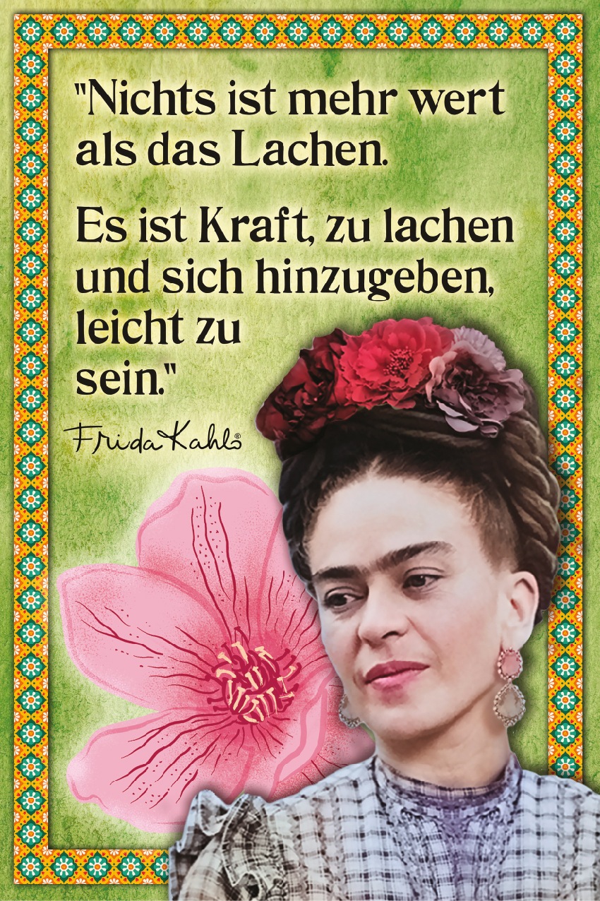 LuckyLinde Wanddekoobjekt "Frida Kahlo - Kraft zu Lachen", (1 St.), Exklusi günstig online kaufen