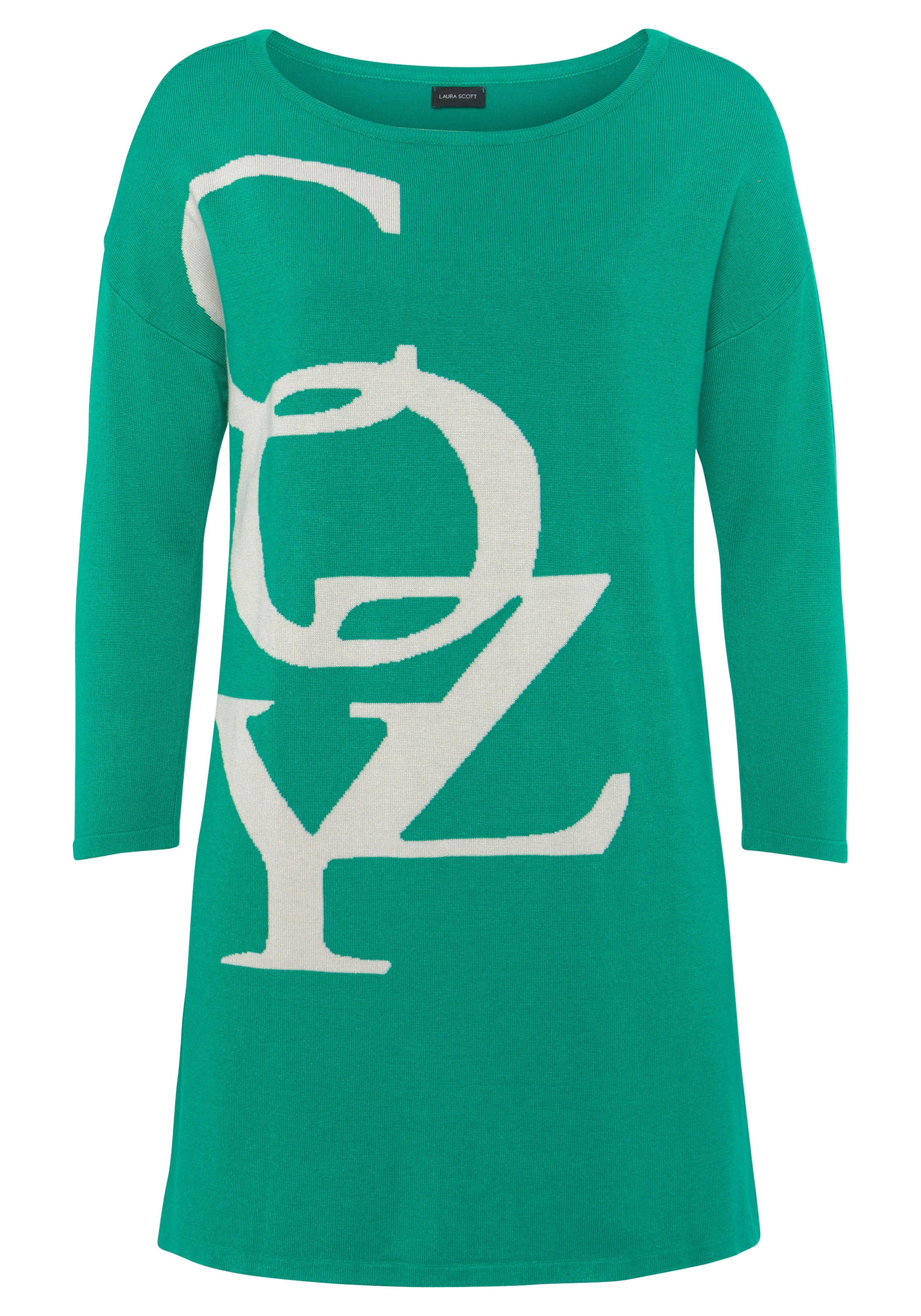 Laura Scott Longpullover, mit modernen Schriftzug