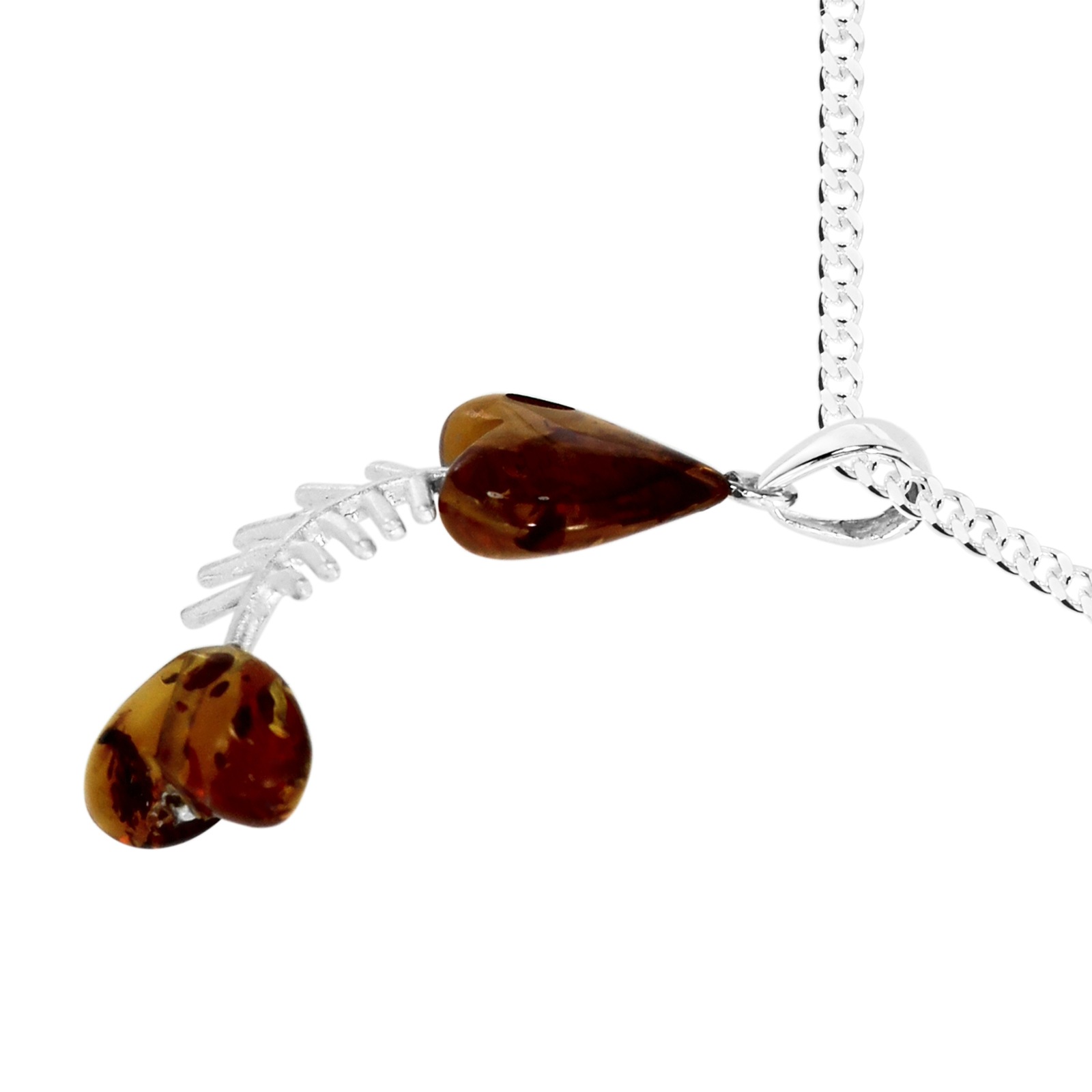OSTSEE-SCHMUCK Kette mit Anhänger »Ostsee-Schmuck Kette mit Anhänger Fisch 35 mm«, (2 tlg.)