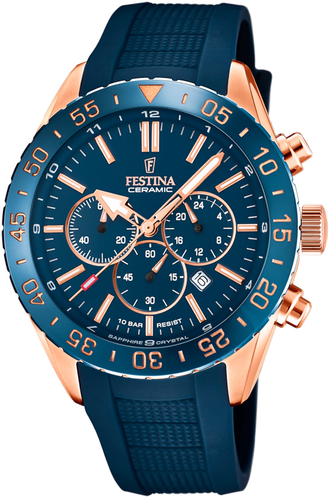 Festina Chronograph »F20516/1«, Armbanduhr, Quarzuhr, Herrenuhr, Stoppfunktion