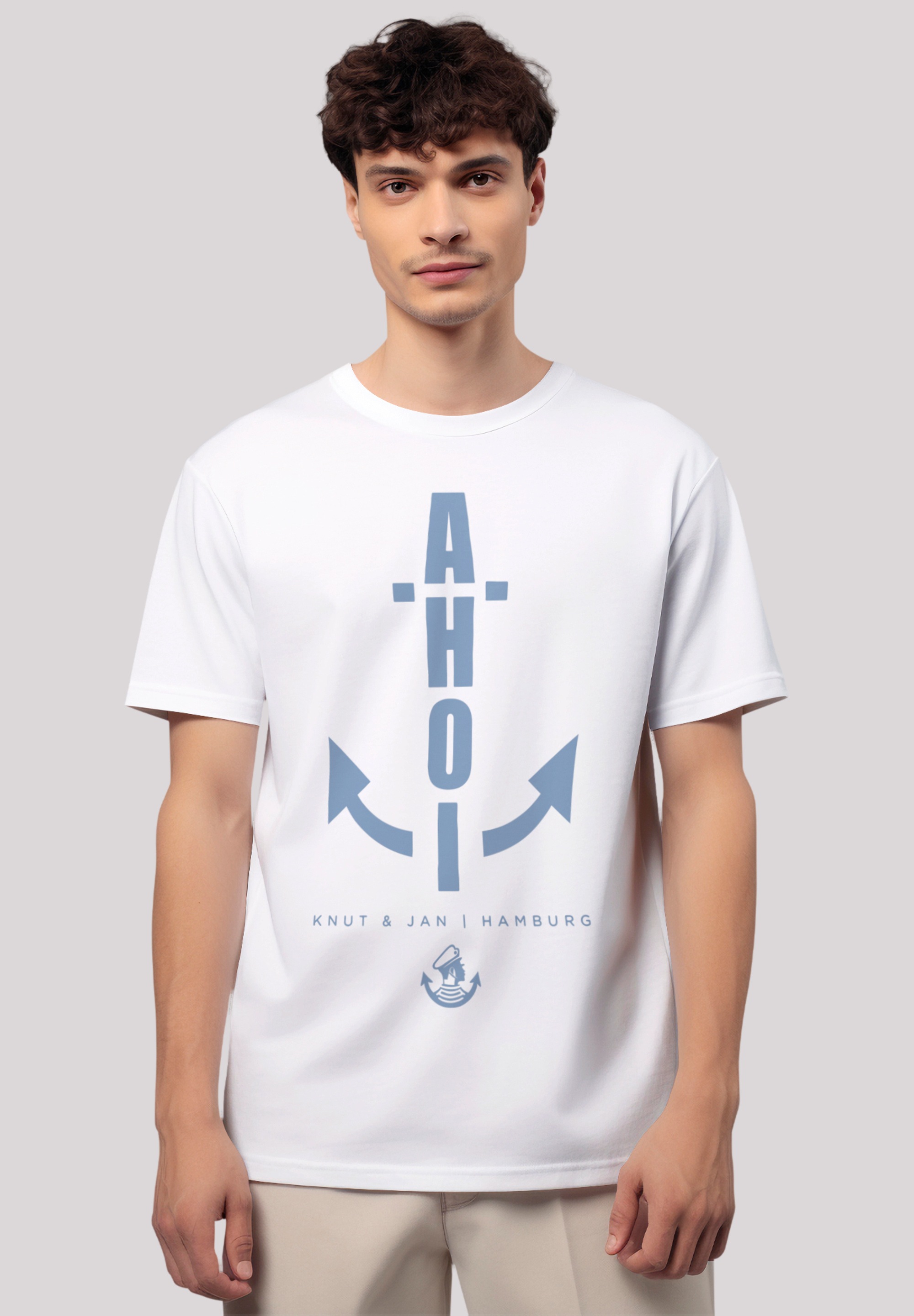 T-Shirt »Ahoi Anker Blau Knut & Jan Hamburg«, Premium Qualität