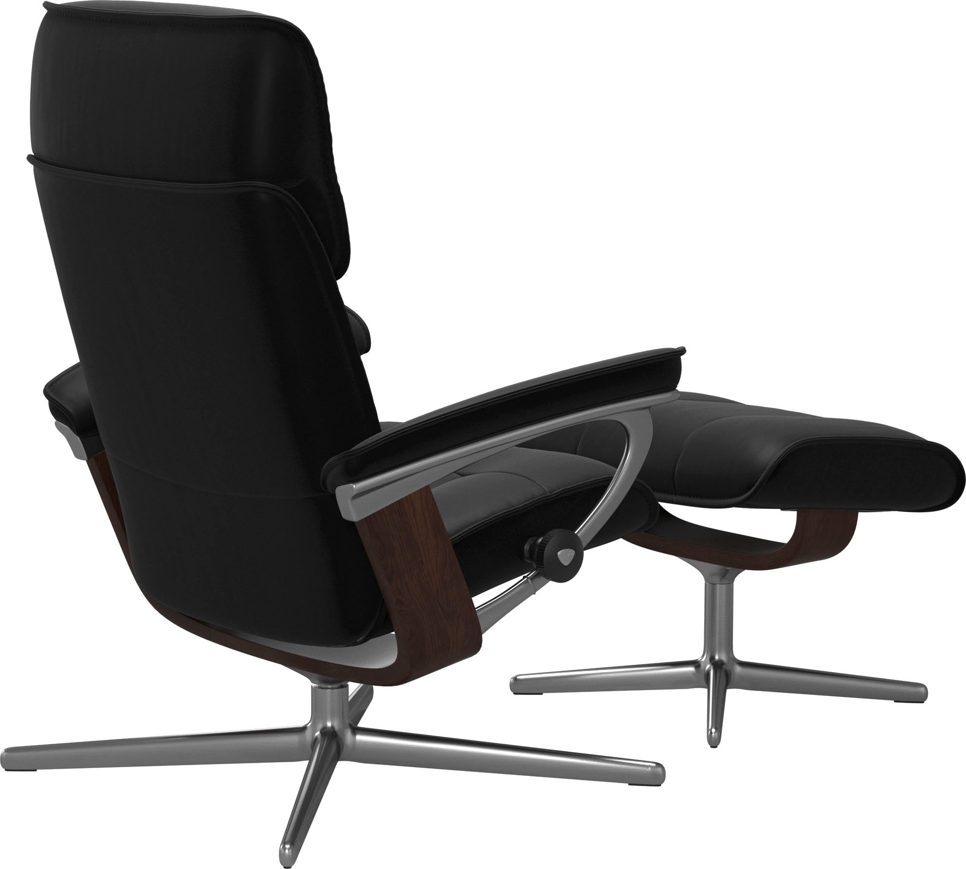 Thumbnail - Stressless Fußhocker "Admiral", mit Cross Base, Größe M & L, Holzakzent Braun