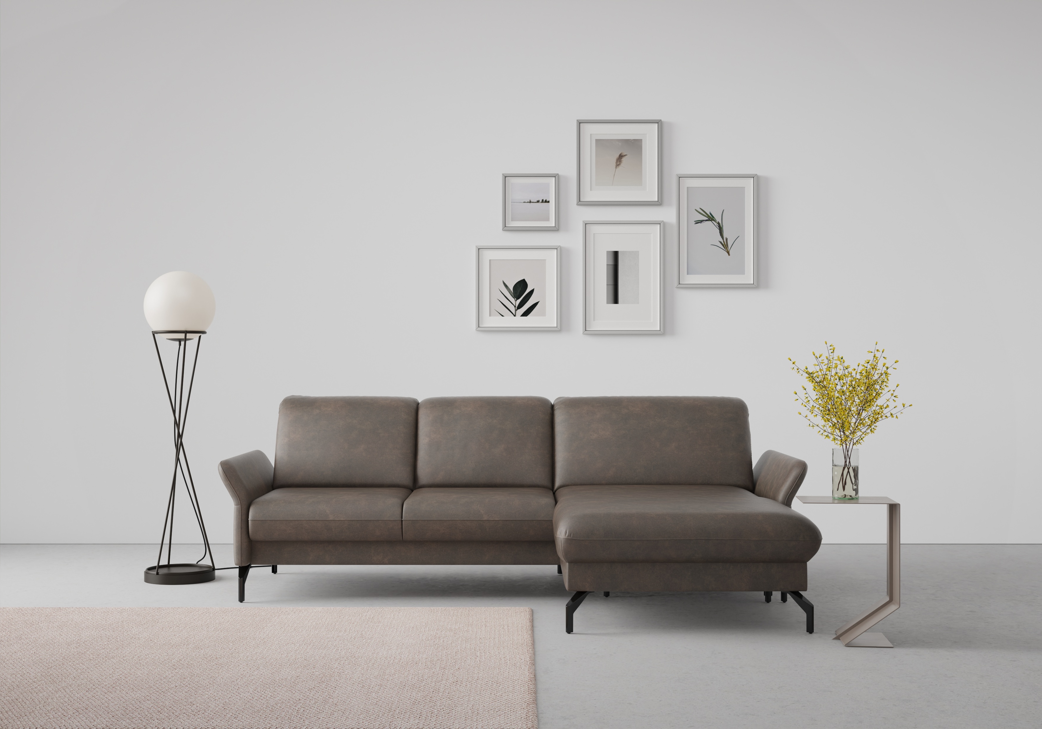 sit&more Ecksofa "Fashion L-Form" wahlweise mit Kopfteilverstellung und Vorziehsitz, motorisch