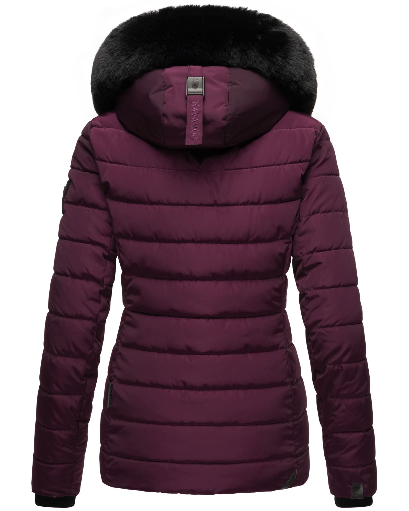 Navahoo Steppjacke »Milianaa«, mit Kapuze, Edle Winterjacke mit weicher Kunstfell-Kapuze