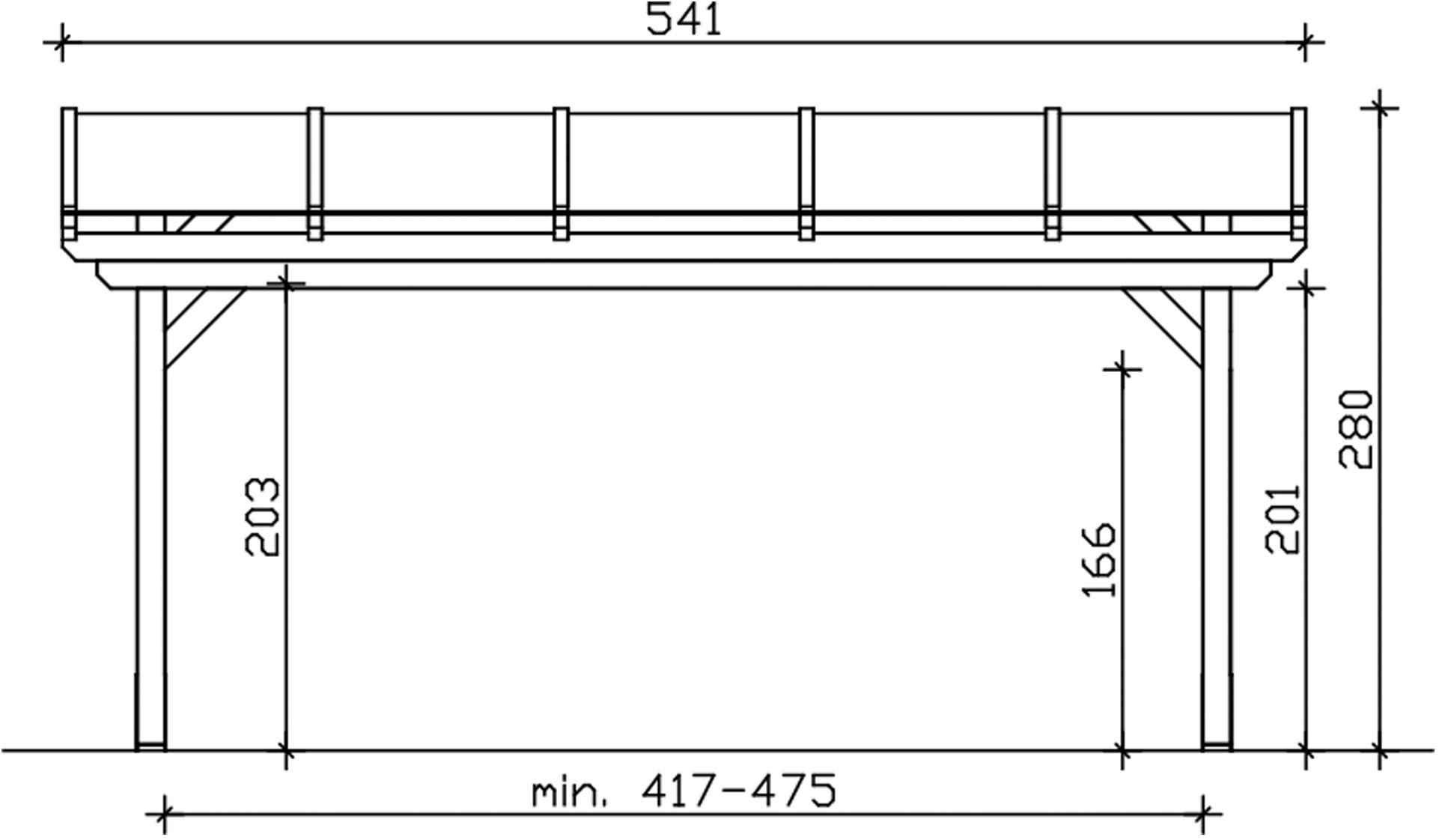 Skanholz Terrassendach »Sanremo«, Leimholz