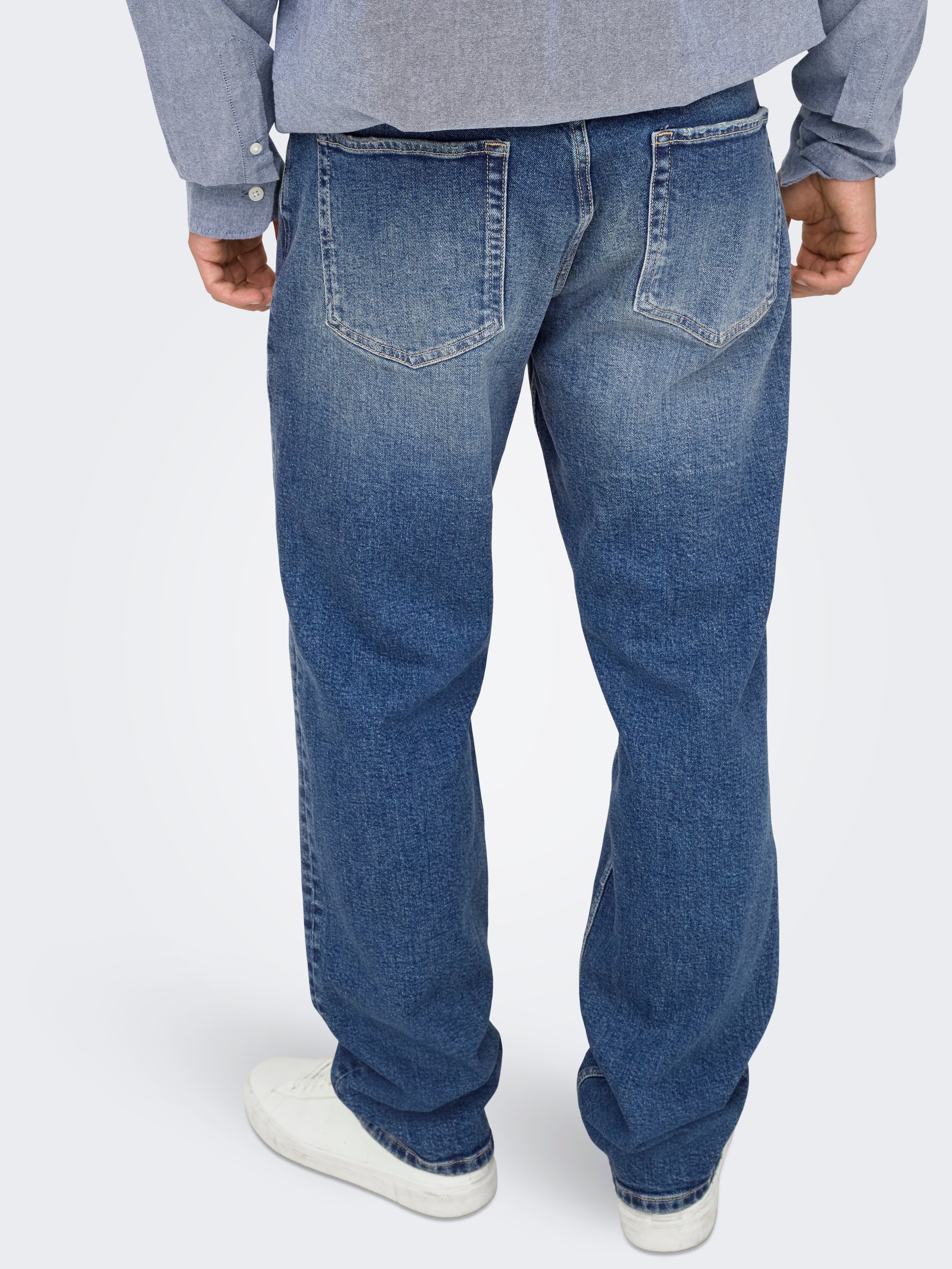 ONLY & SONS Straight-Jeans »ONSEDGE PERFORMANCE LB 3816 DOT DNM NOOS« Baumwollmischung, straight fit