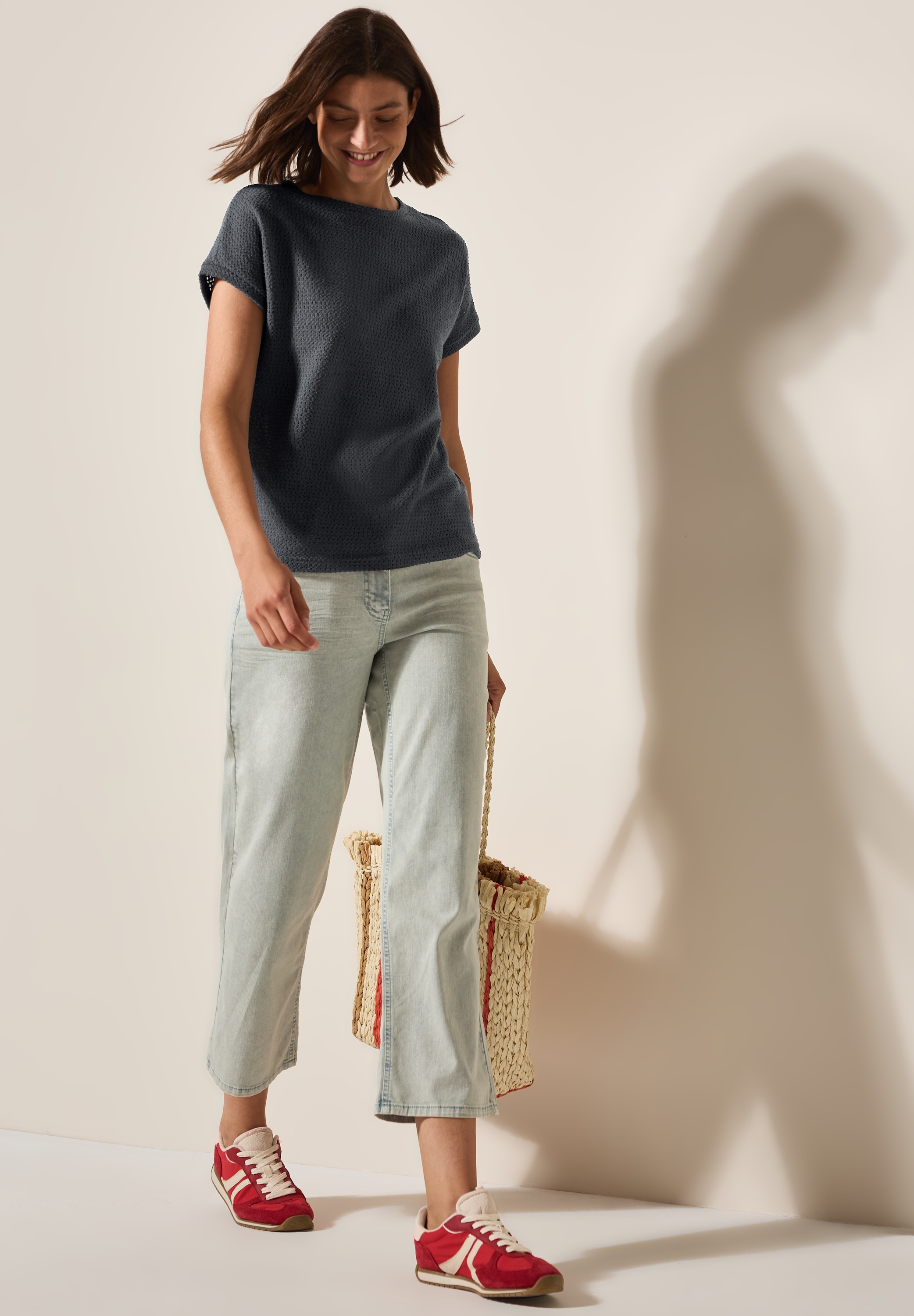 Cecil T-Shirt, in luftiger Strick-Optik