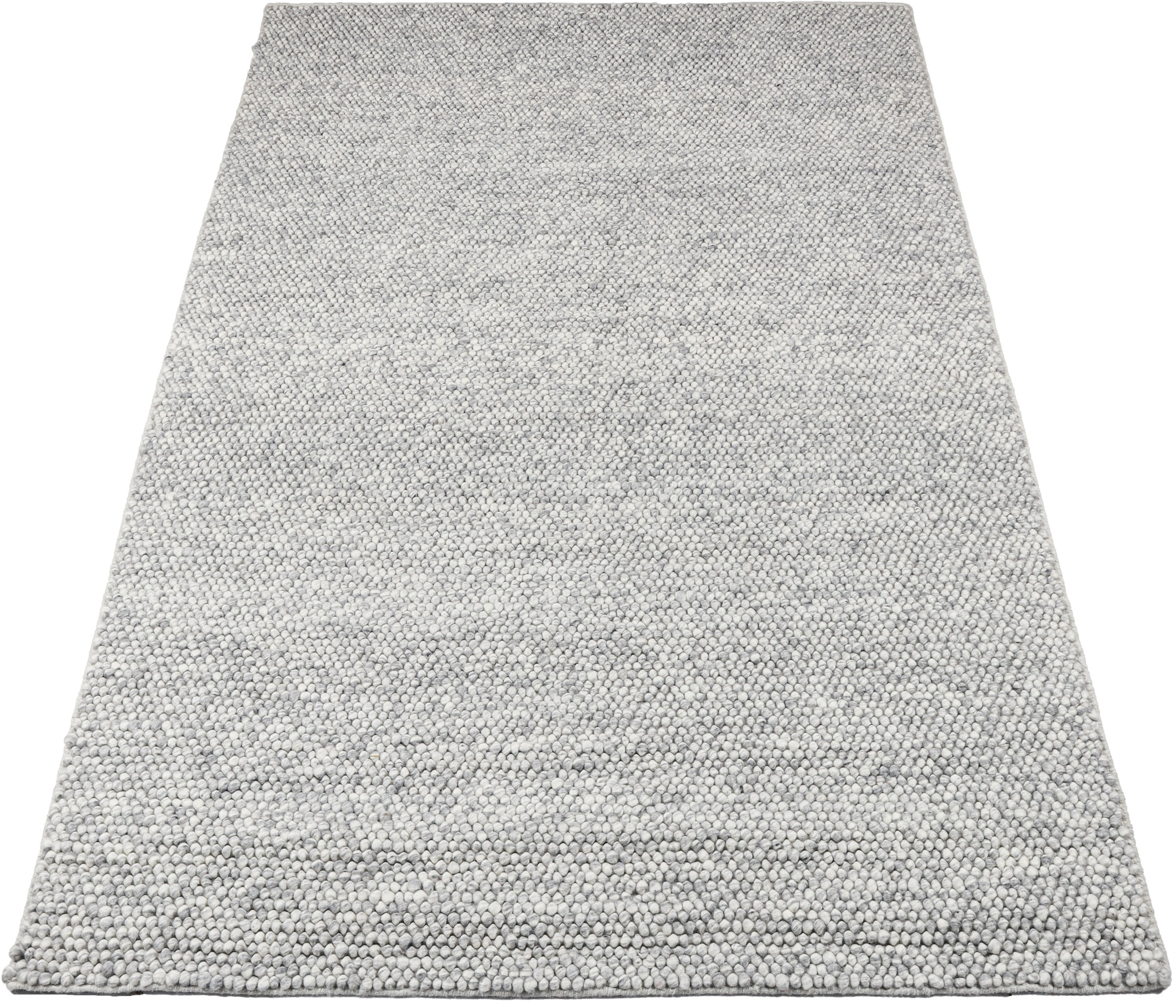 OTTO home Wollteppich "Wolly, Wolle" rechteckig 14 mm Höhe handgewebt, Hand günstig online kaufen