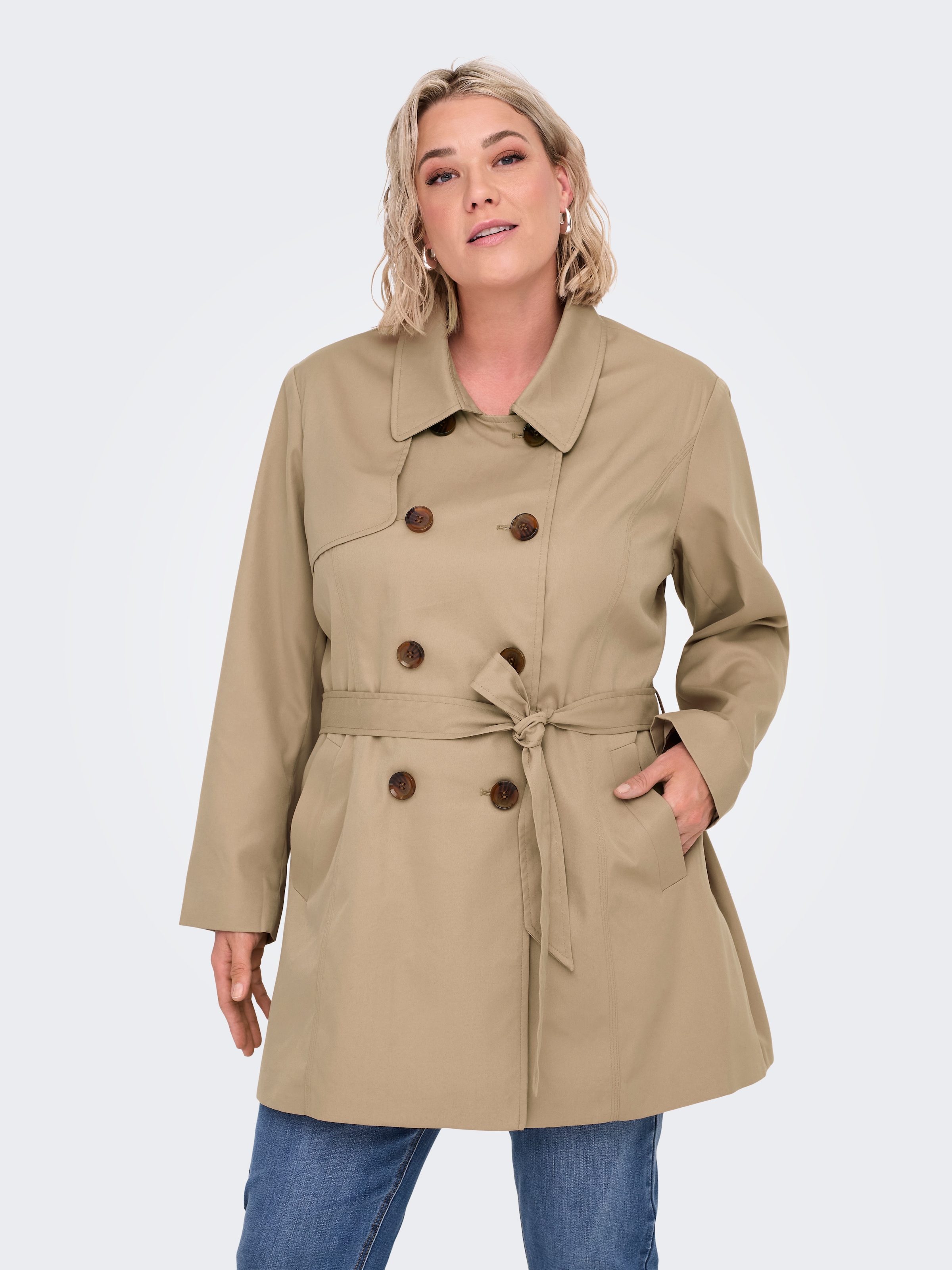 ONLY CARMAKOMA "CARVALERIE TRENCHCOAT OTW" günstig online kaufen
