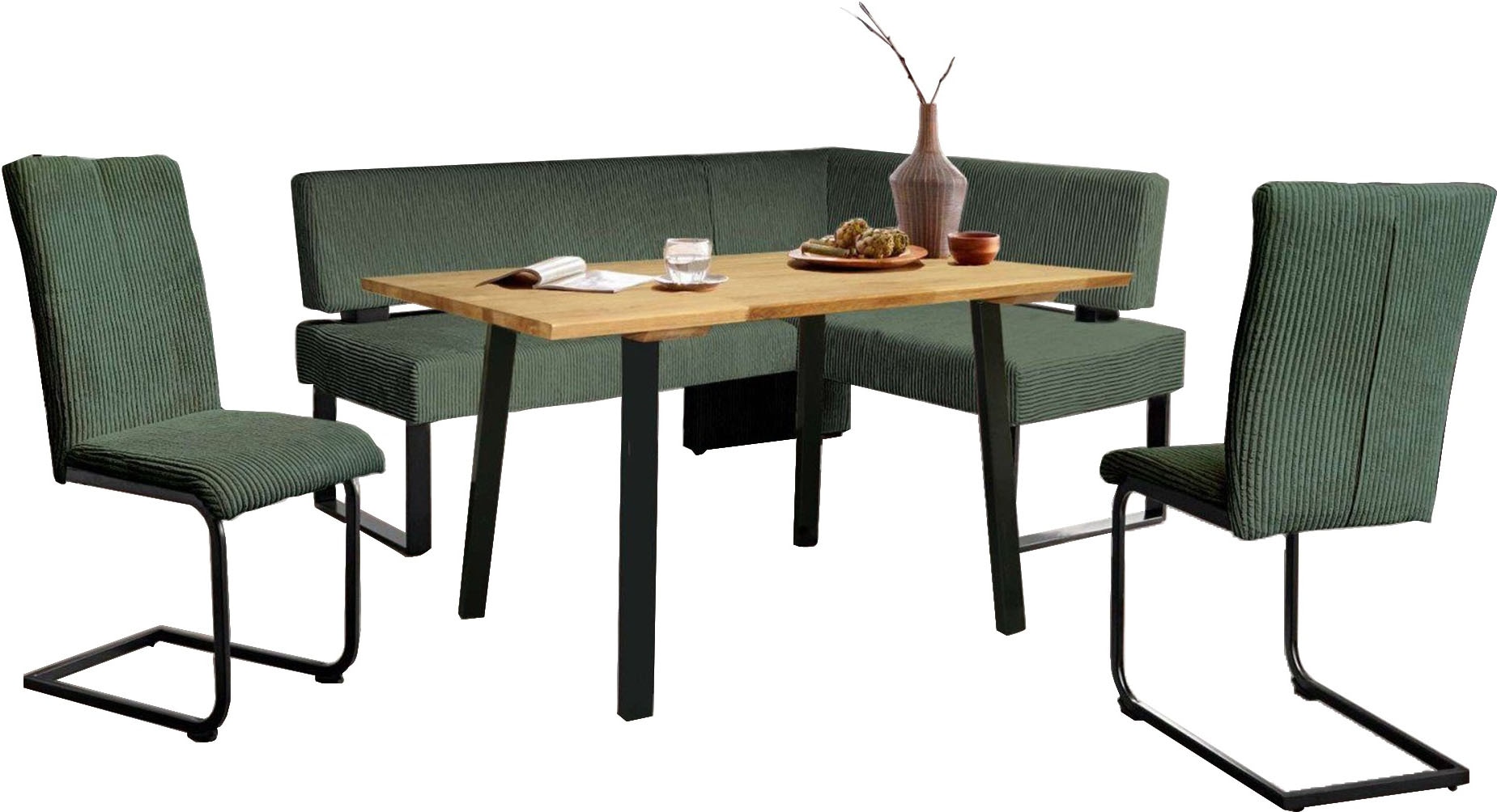 Home affaire Eckbankgruppe "Oliver", (Set, 4 tlg., 4-tlg), Eckbank mit Well günstig online kaufen