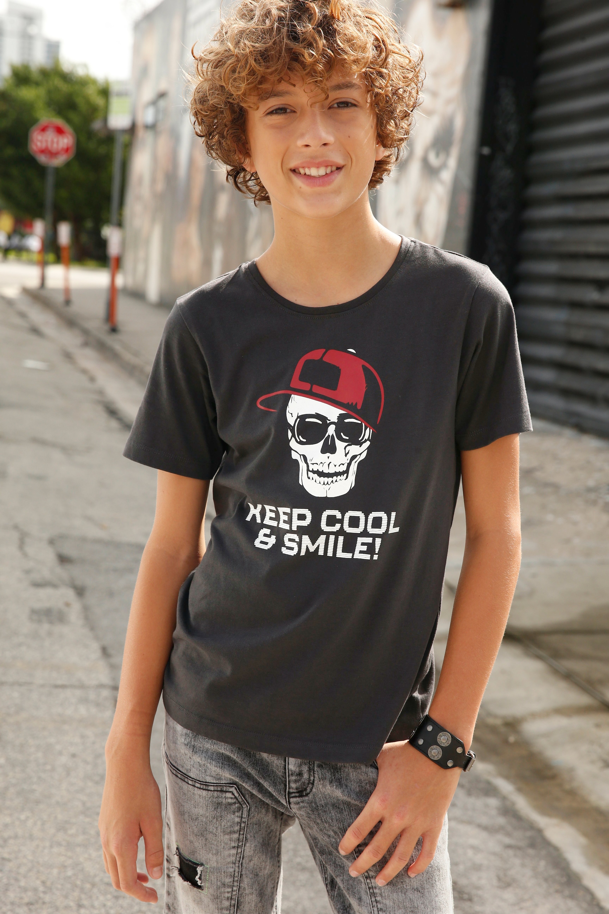 KIDSWORLD T-Shirt »KEEP COOL...«, Spruch BAUR | für ▷