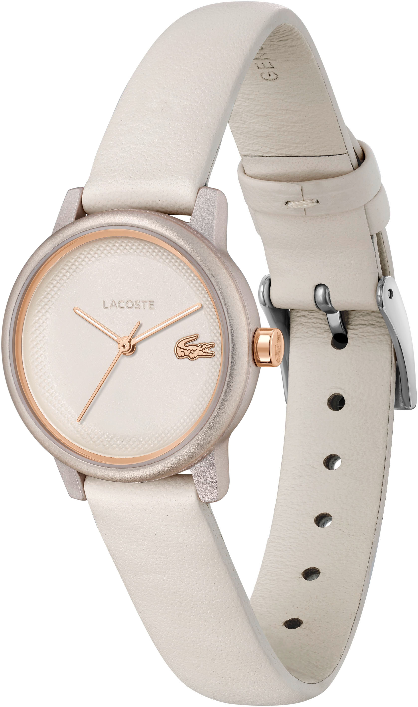 Lacoste Quarzuhr »LACOSTE 12.12 SWIFT«, Armbanduhr, Damenuhr, Lederarmband, analog