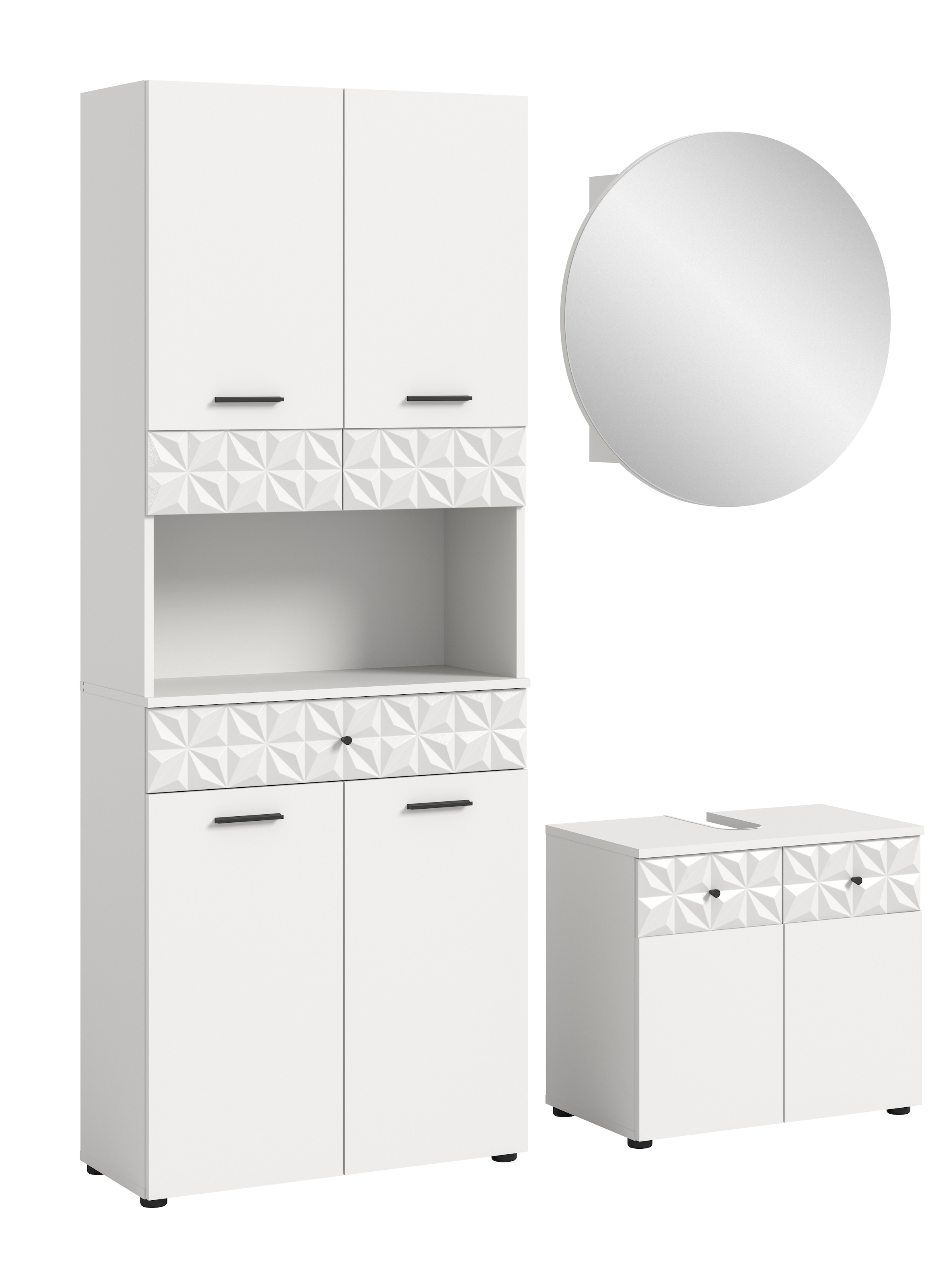 INOSIGN Badezimmer-Set "VICENZA, TOPSELLER, Breite 145cm, 3-teilig, mit Orn günstig online kaufen