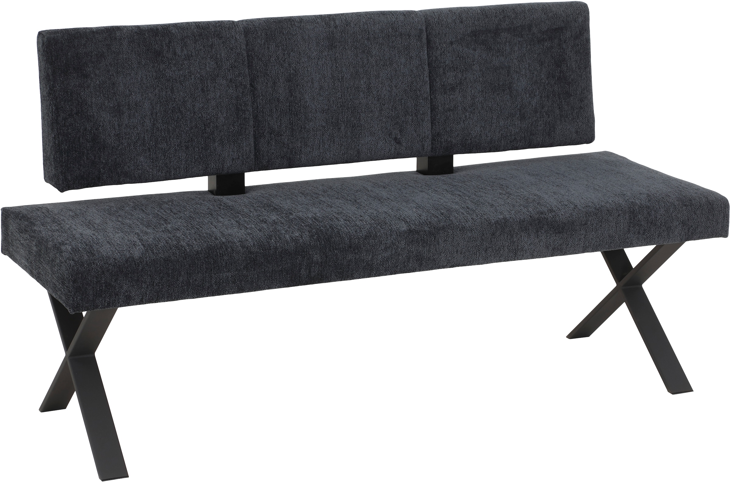 HELA Essgruppe »SAAR«, (6 tlg.), Tisch 160-200x90 cm, Einlegeplatte, X-Gestell, Stuhl 360° drehbar