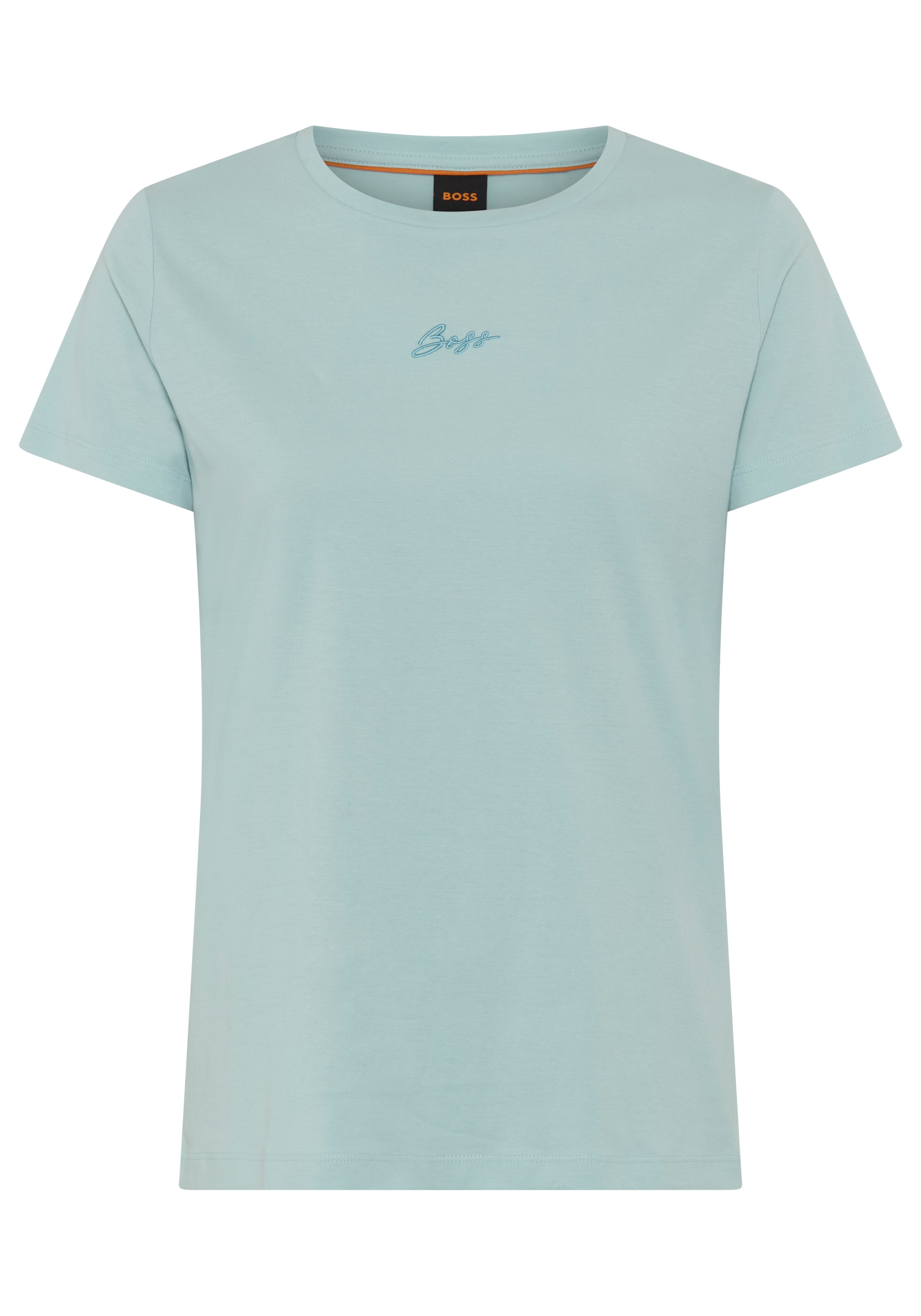 BOSS ORANGE T-Shirt "Elove Embro Premium Damenmode" mit Rundhals, Slim Fit
