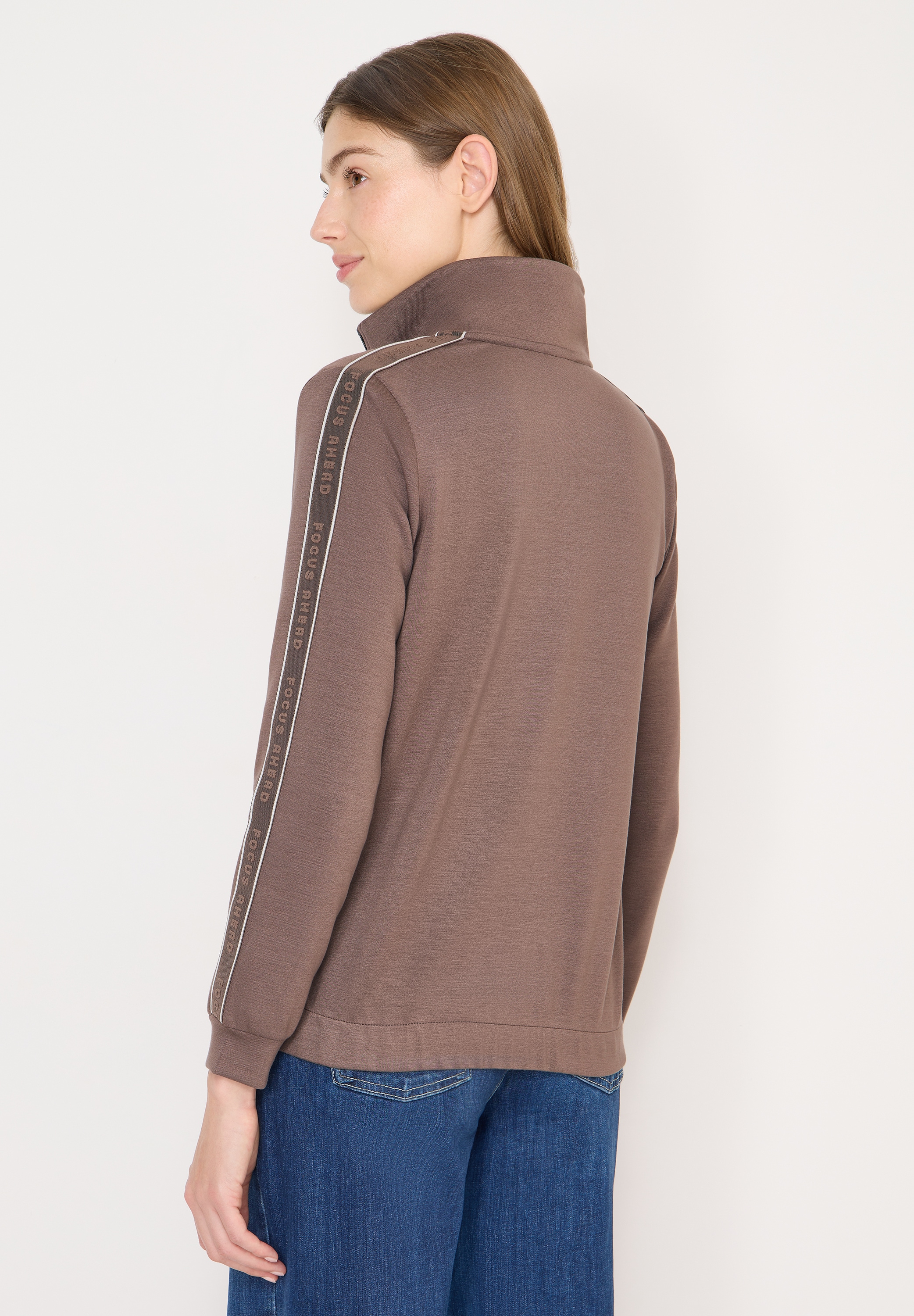 Cecil Sweatjacke mit Tape Detail am Ärmel