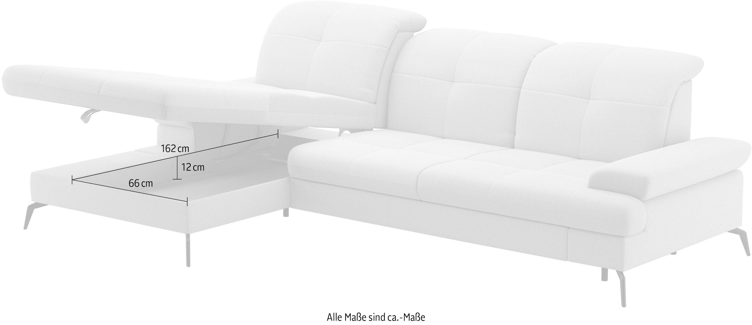 sit&more Ecksofa »Amica«, inkl Sitztiefenverstellung und Armteilverstellung