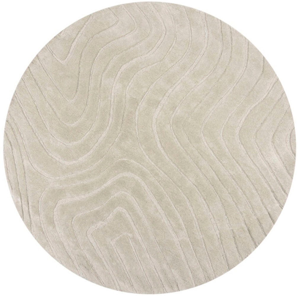 FLAIR RUGS Wollteppich "Mesmerise" rund 14 Höhe Wollteppich mit Hoch-Tief E günstig online kaufen