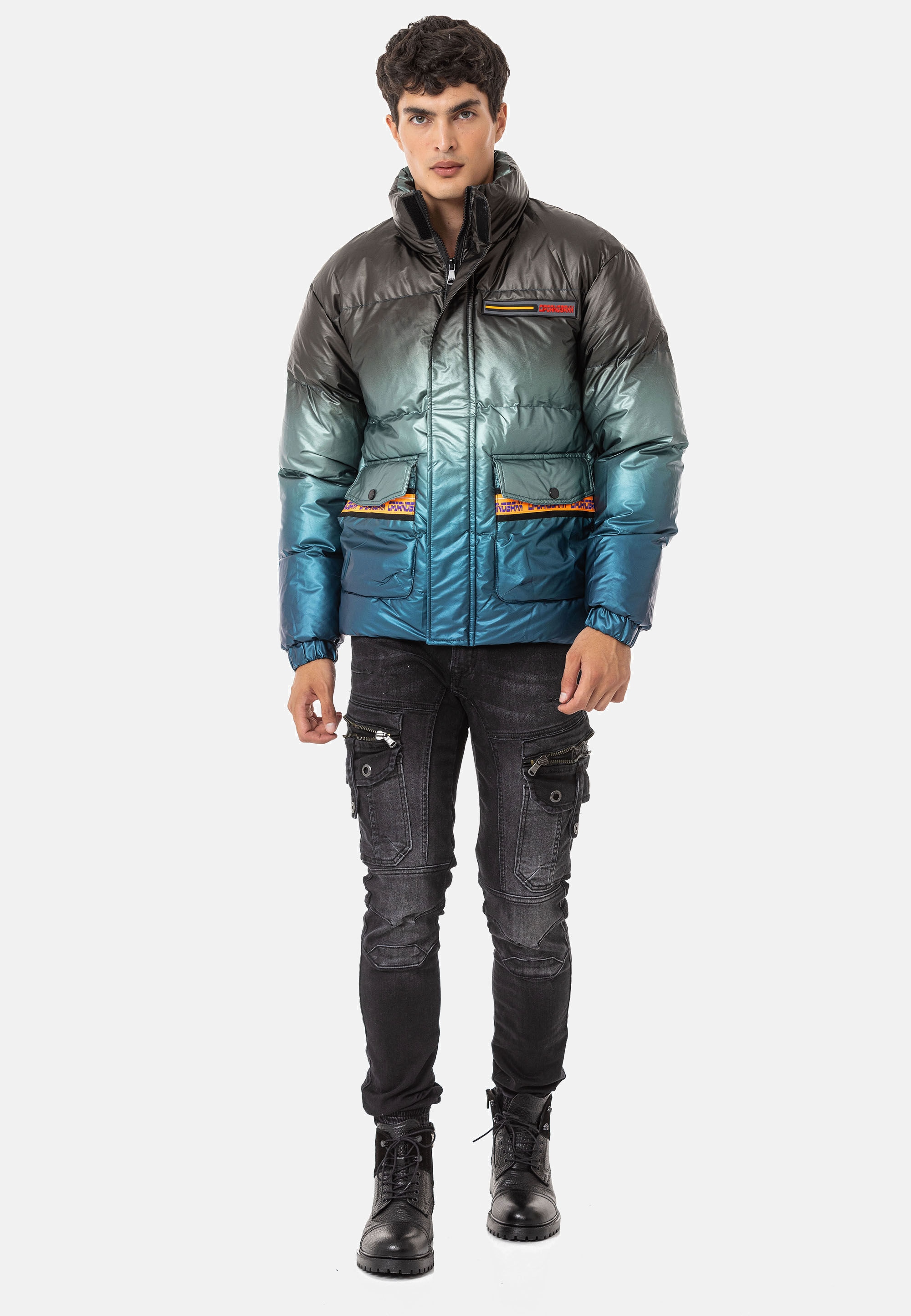 Cipo & Baxx Winterjacke »Jacke«, ohne Kapuze, mit Farbverlauf-Muster