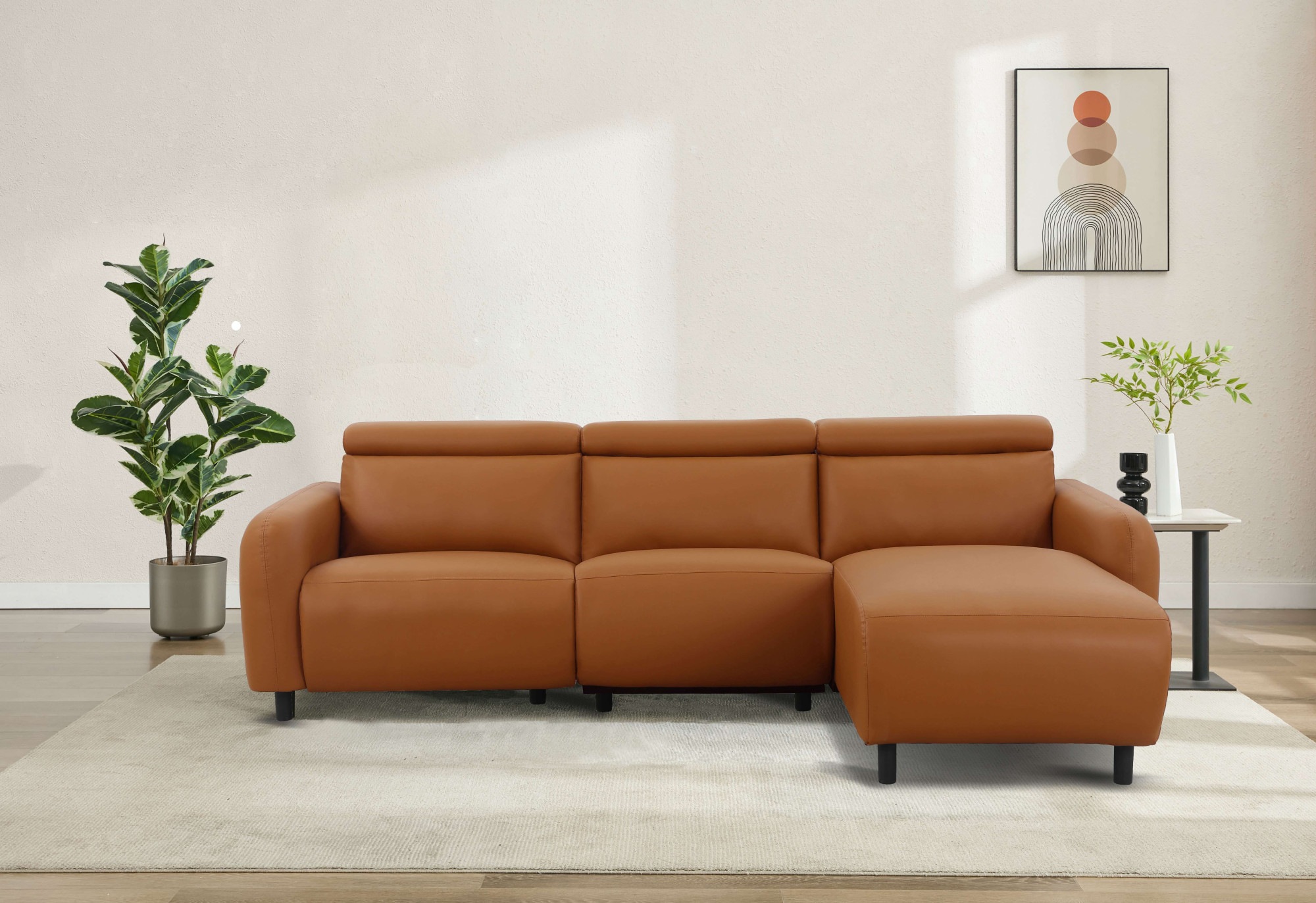 Home affaire Ecksofa "SKAANE Kunstleder, L-Form, 274 cm, manuelle u. elektr günstig online kaufen