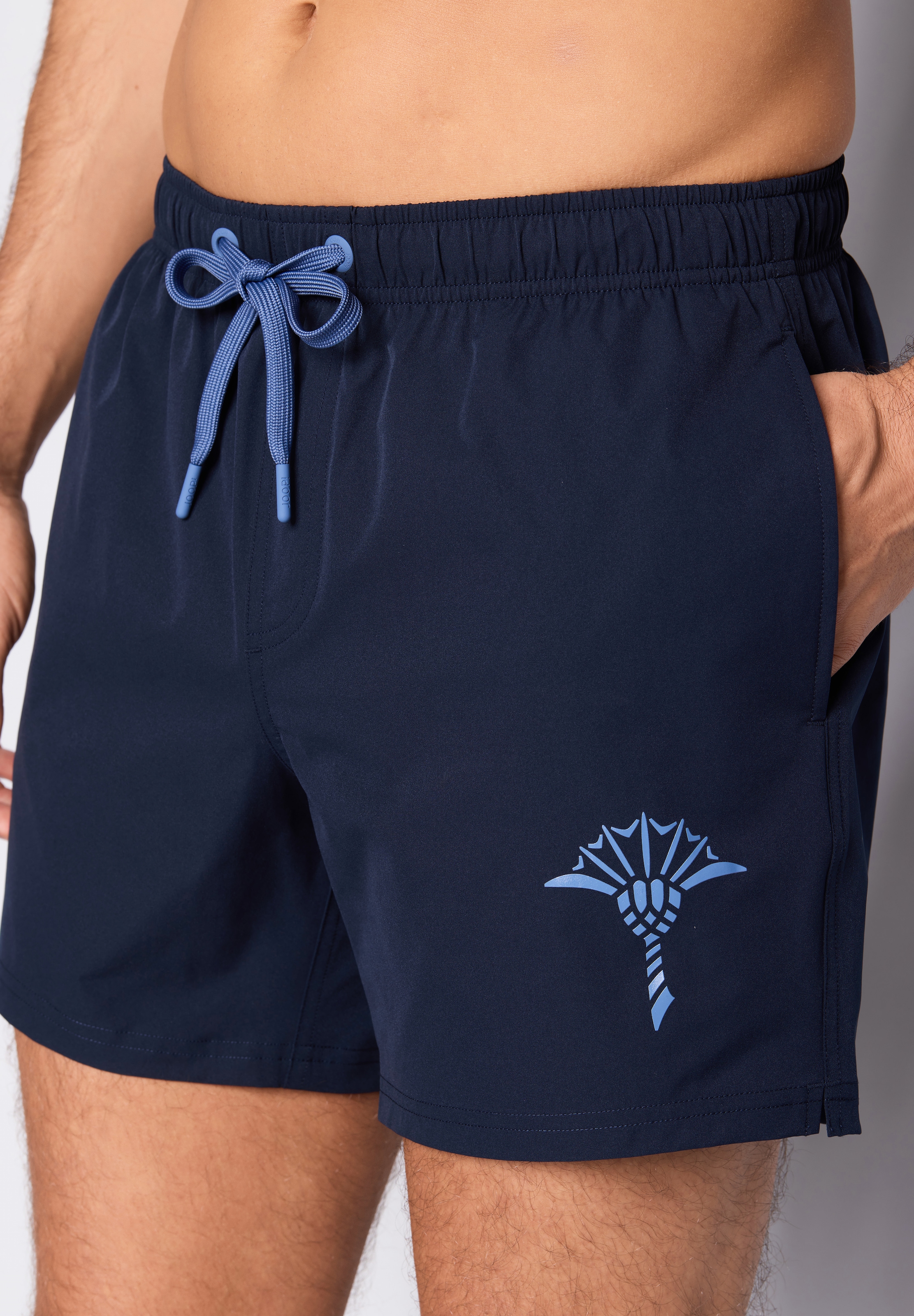 JOOP! Badeshorts »Solid Cornflower« mit seitlichen Taschen und Tunnelzug