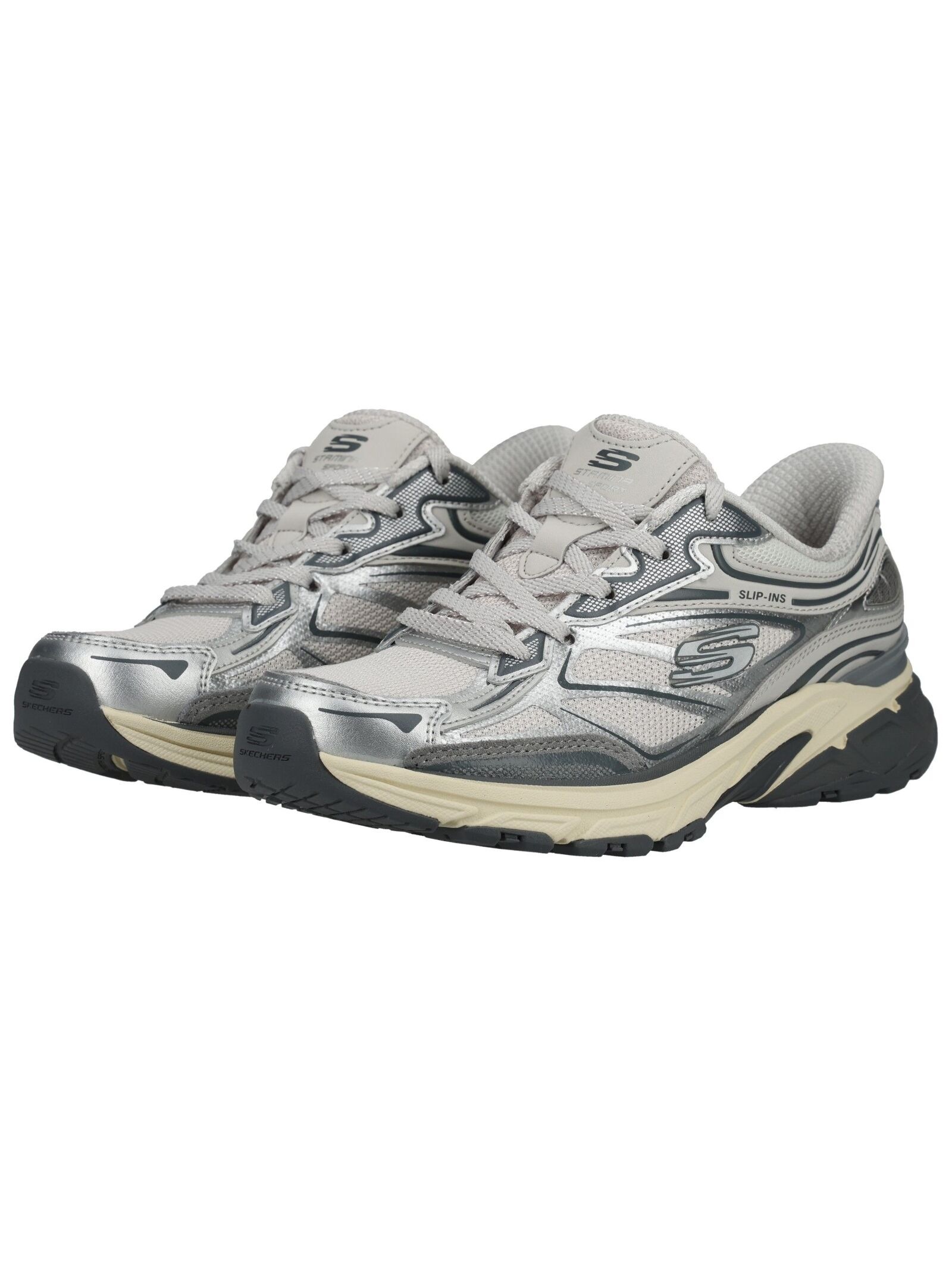 Skechers Stamina Sport Baskets Argent Gris EU 37 6