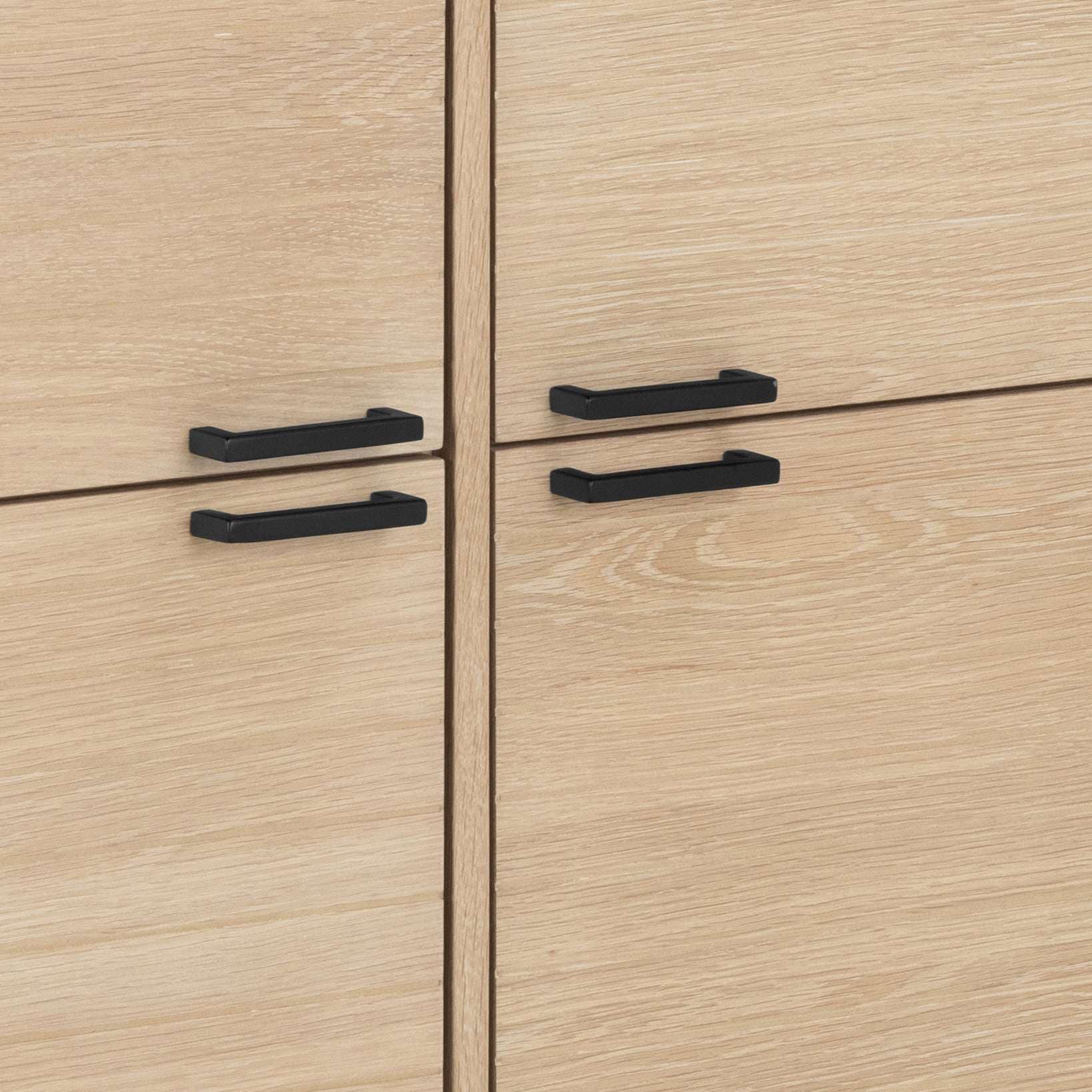 ACTONA GROUP Anrichte »Kensington«, Schrank, 4 Türen und 6 Böden weiss pigmentiert Eiche, 91x40x120cm