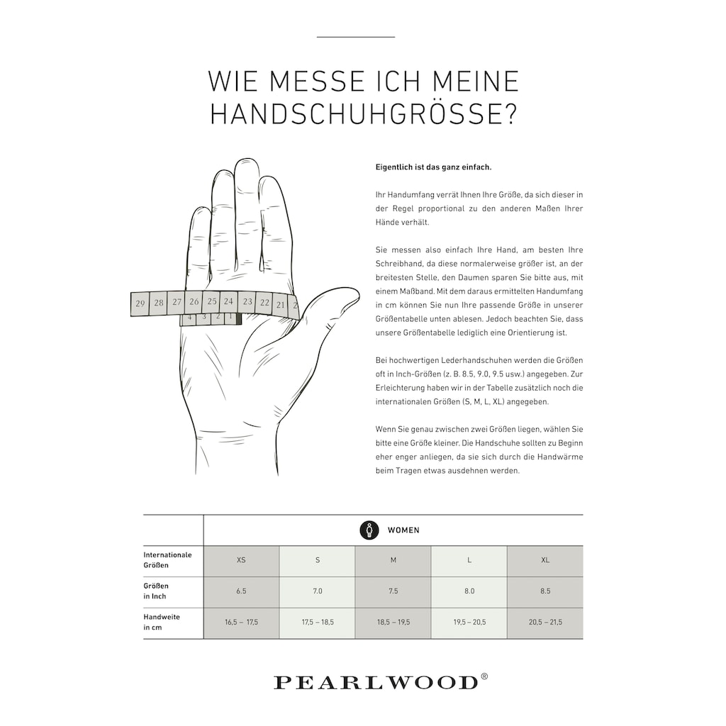 PEARLWOOD Lederhandschuhe