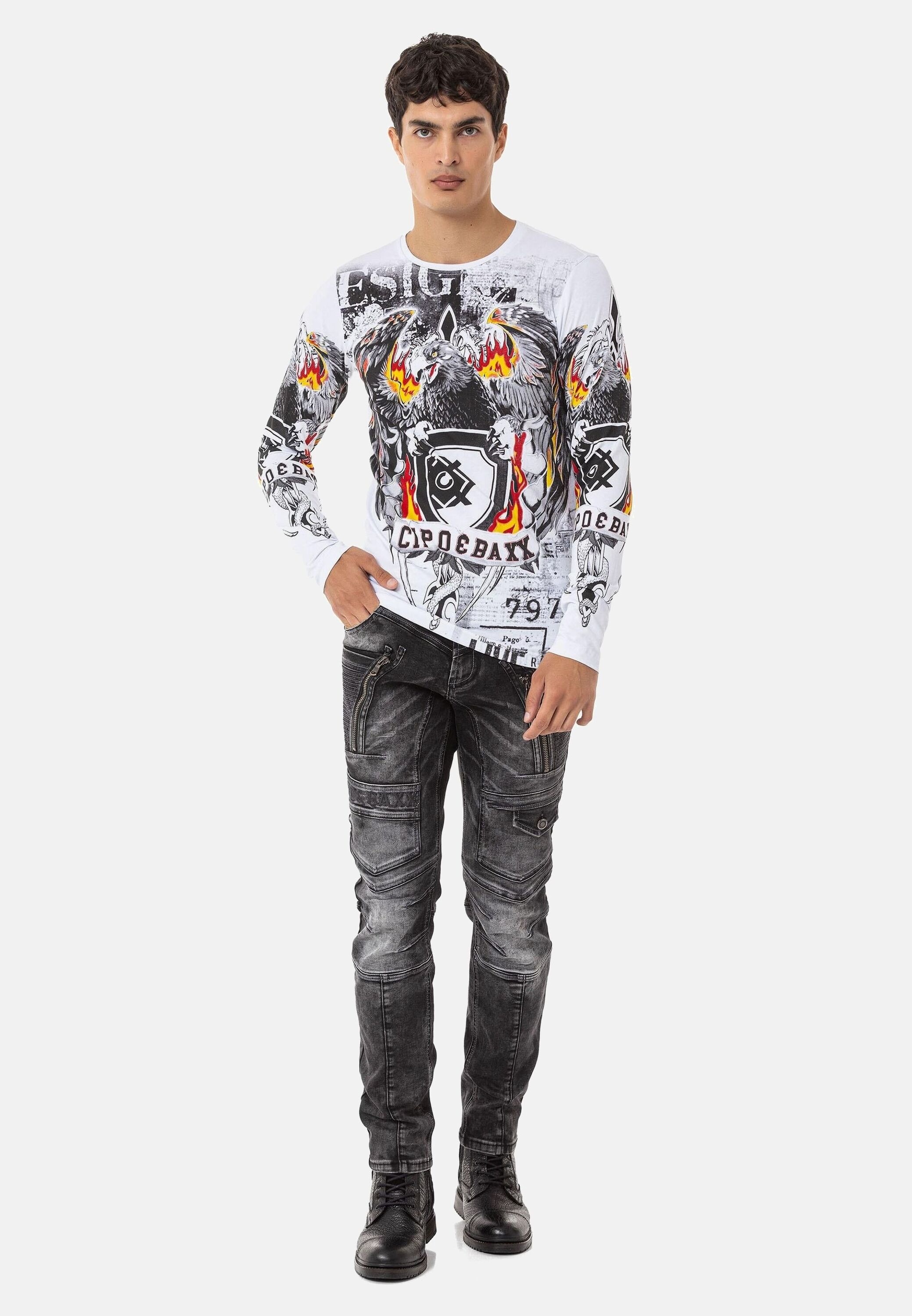 Cipo & Baxx 5-Pocket-Jeans »Jeans«, Jeans im Used-Look