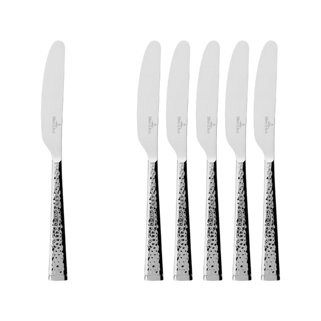 Villeroy & Boch Tafelmesser "Tafelmesser Blacksmith 231 mm 6er Set silber" Spülmaschinenfest