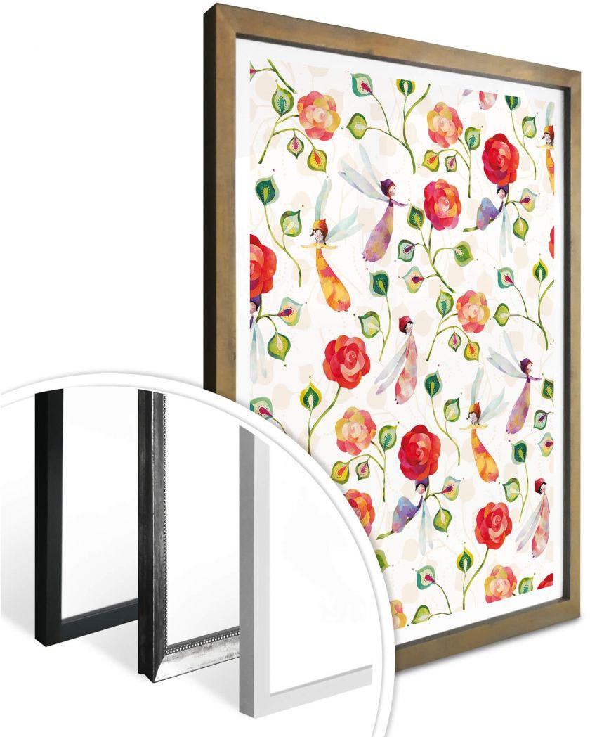 Wandposter Pflanzen, Rosenzauber«, »Märchen Wandbild, Wandbilder St.), | Poster, BAUR kaufen Wall-Art Bild, (1 Poster