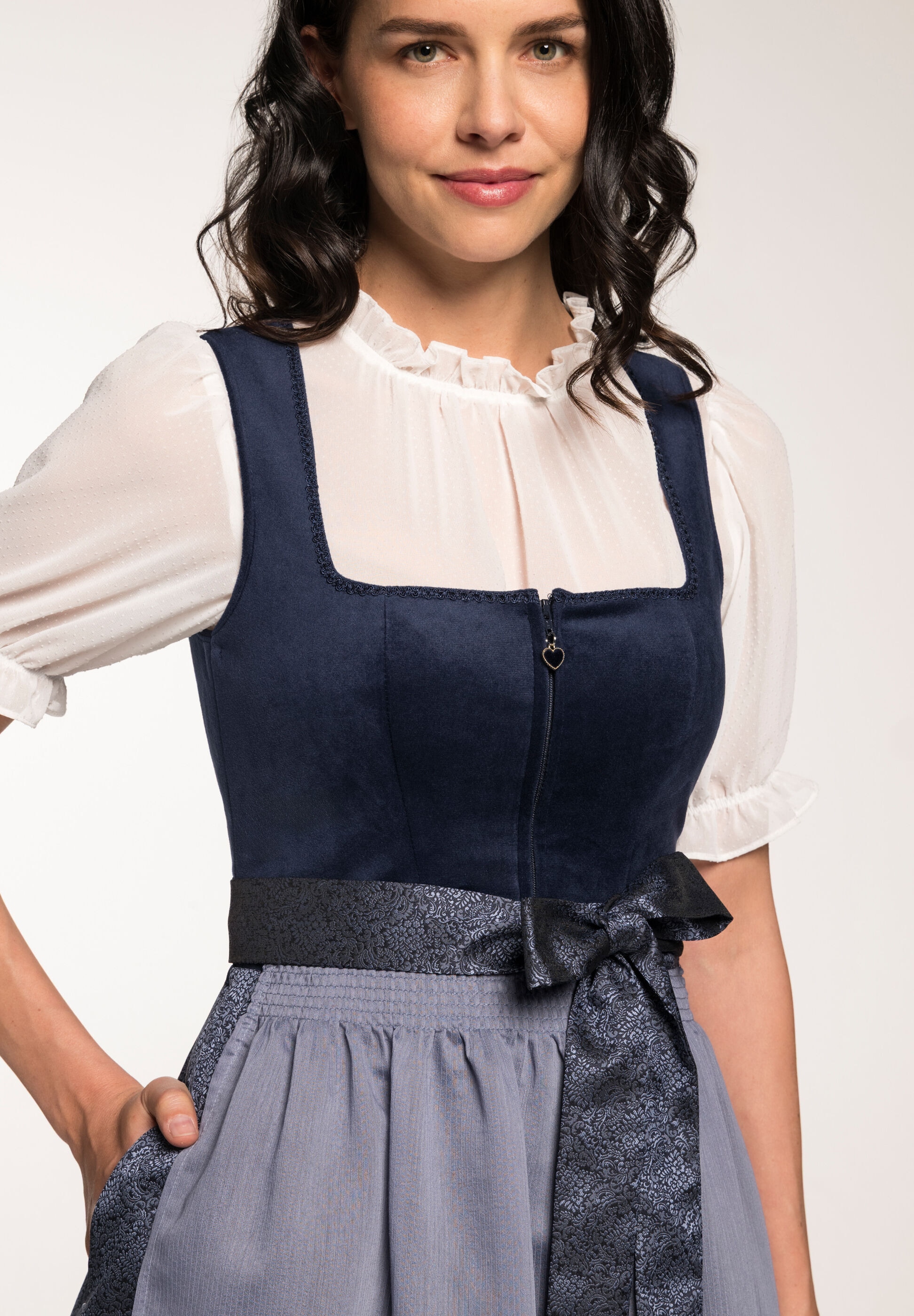 Spieth & Wensky Dirndl »Glada« Samtoberteil