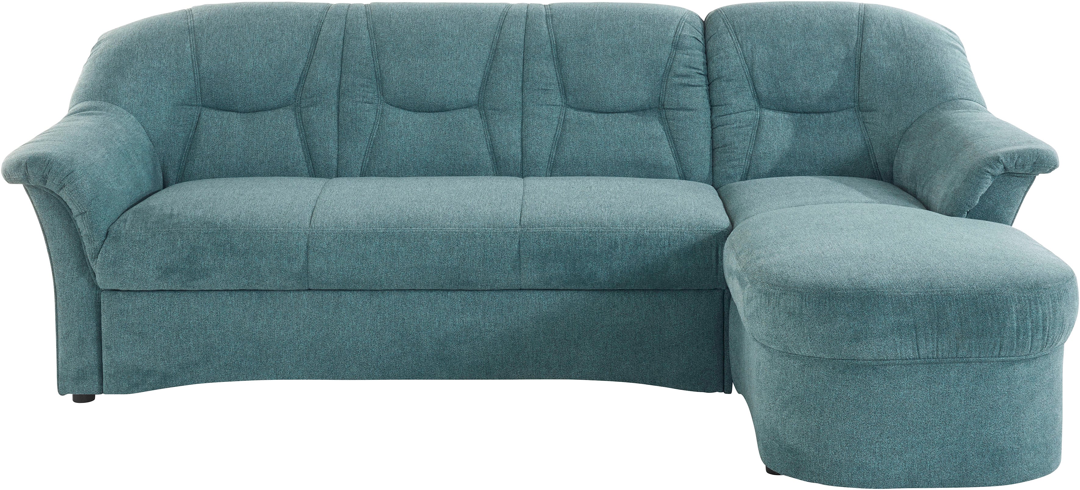 DOMO collection Ecksofa "SARAFINA 232x146 cm, auch mit Federkern für noch mehr Sitzkomfort" whlw. mit Bettfunktion, L-Form