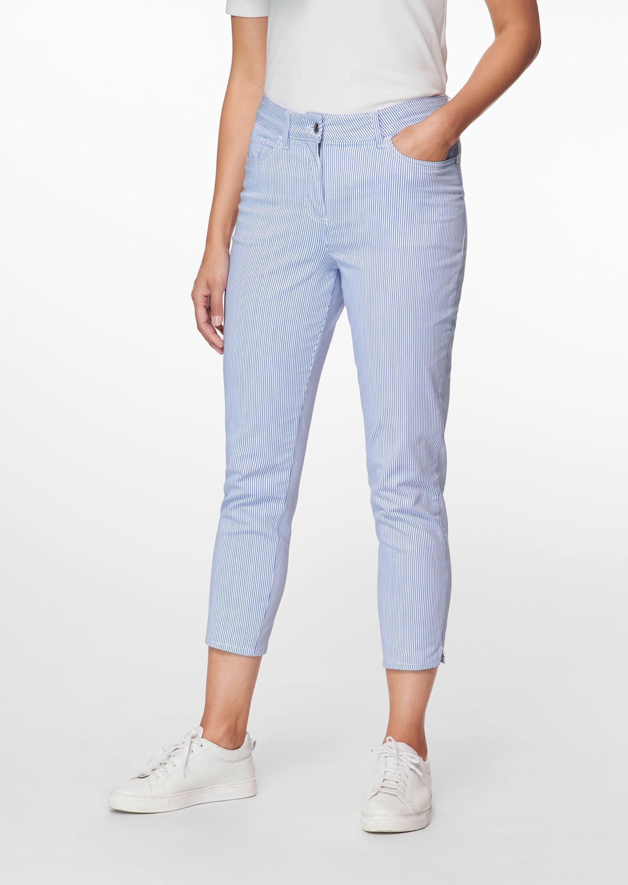 MADELEINE Regular-fit-Jeans »Jeans Fein gestreifte Jeans«
