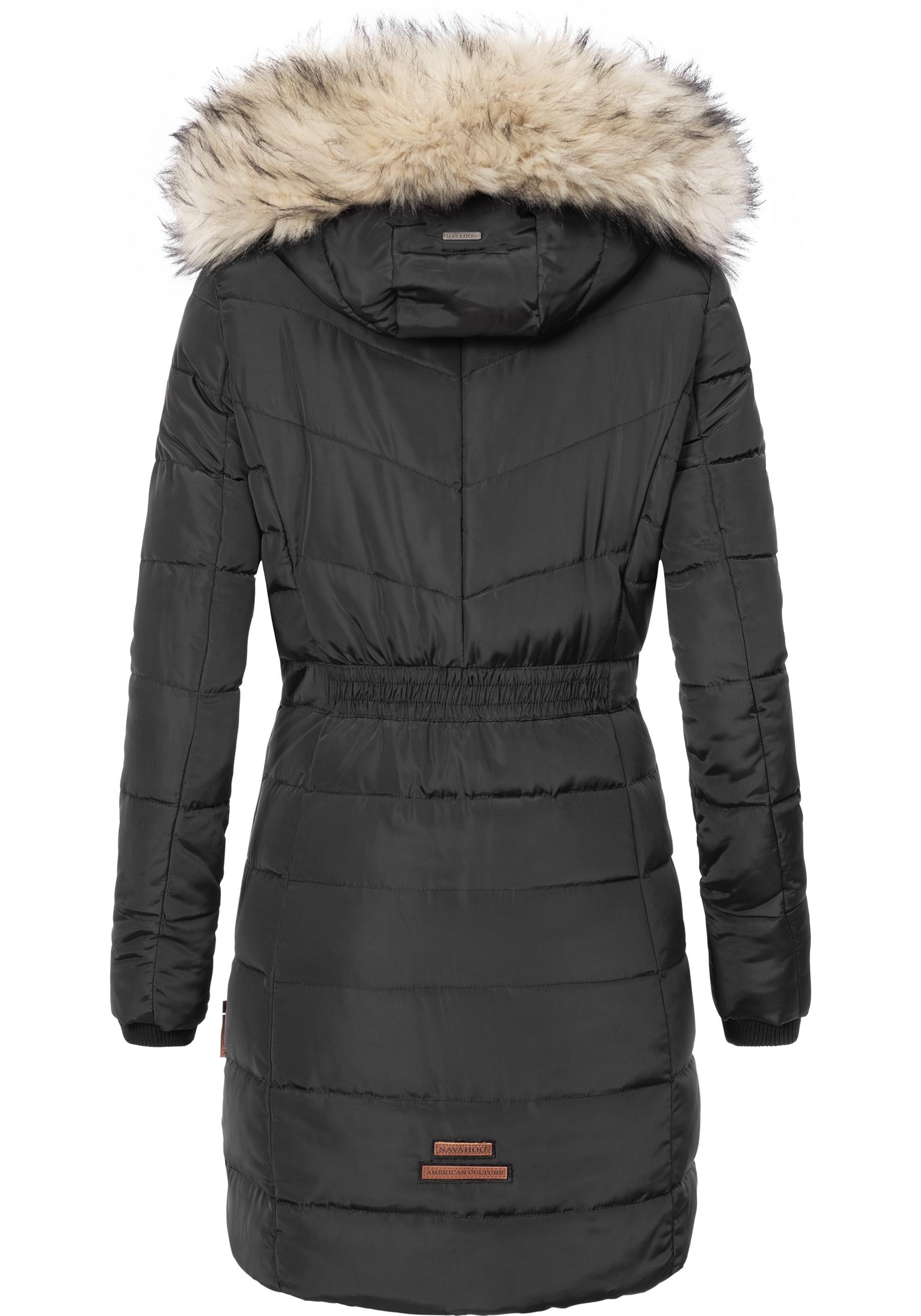 Navahoo Steppmantel »Paula«, stylischer Winter Parka m. edlem Fellimitat