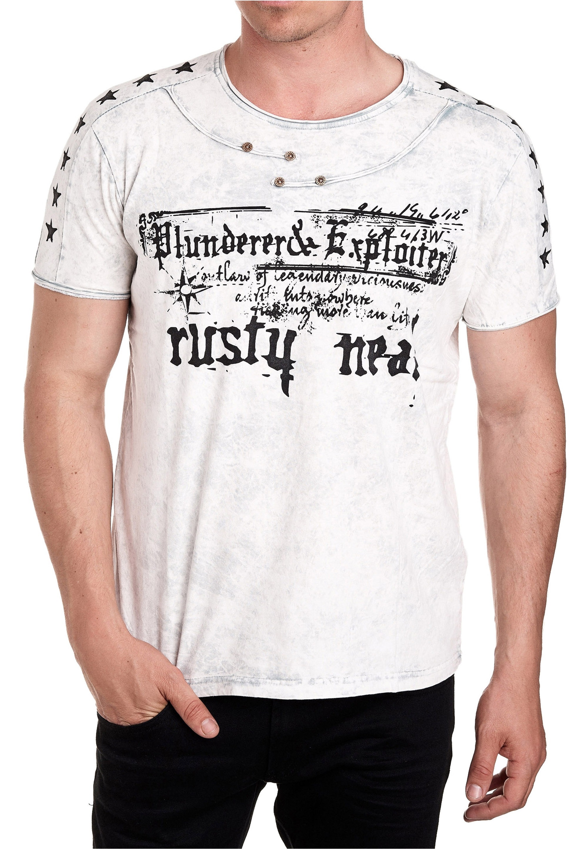 Rusty Neal T-Shirt in melierter Optik
