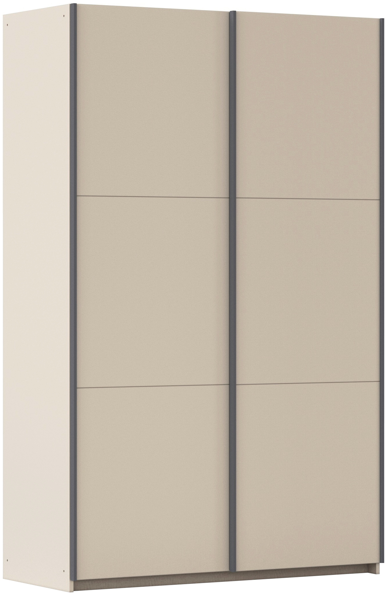 rauch Schwebetürenschrank "Kleiderschrank Drehtürenschrank Schrank Garderobe KRONACH" in 3 Ausstattungen BASIC/CLASSIC/PREMIUM, Breiten 131/175/218/261 cm, optional ohne, mit 1 oder 2 Spiegel, viel Stauraum MADE IN GERMANY