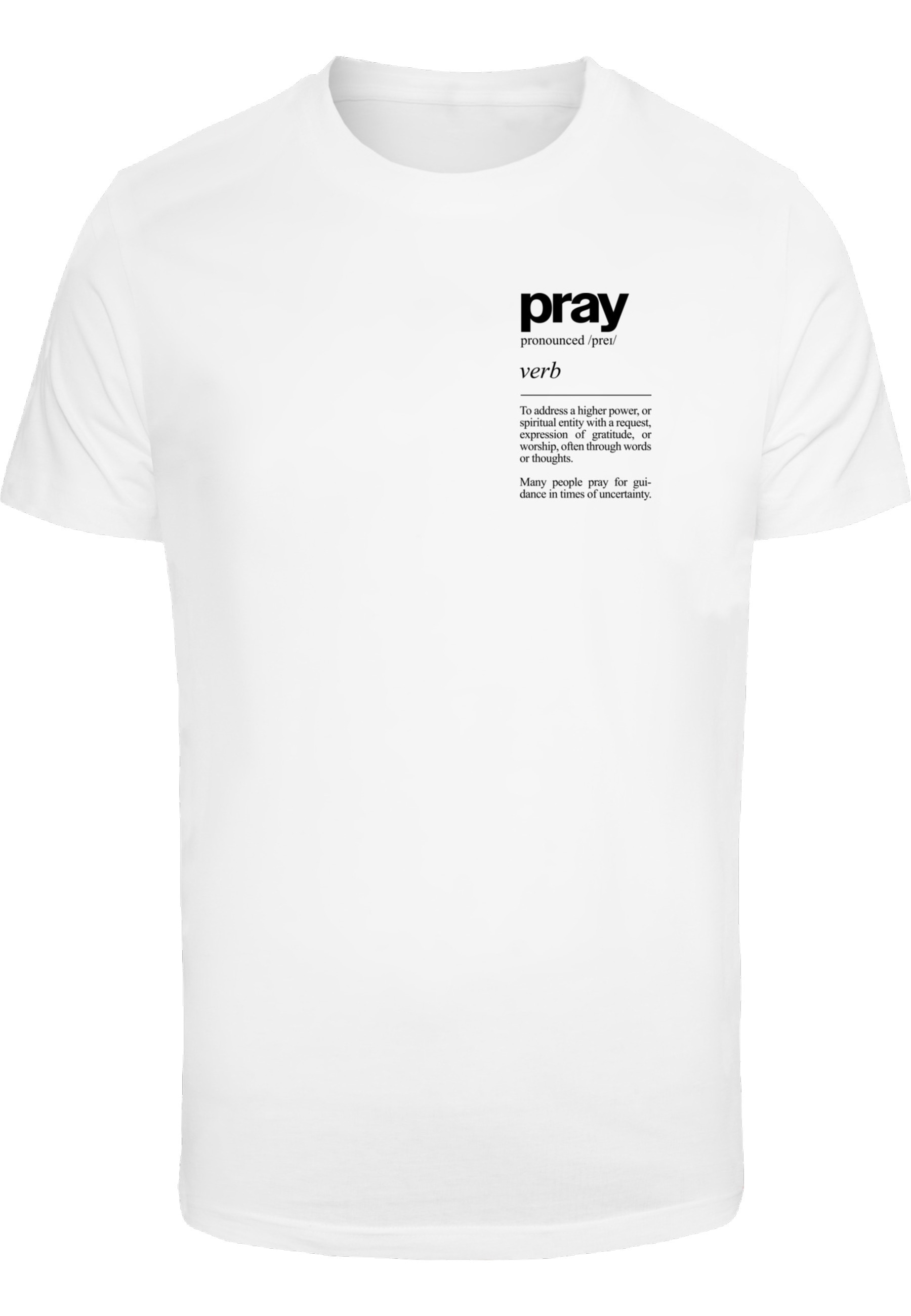 MisterTee T-Shirt "MisterTee Herren Pray Definition Tee" 1 Stk.