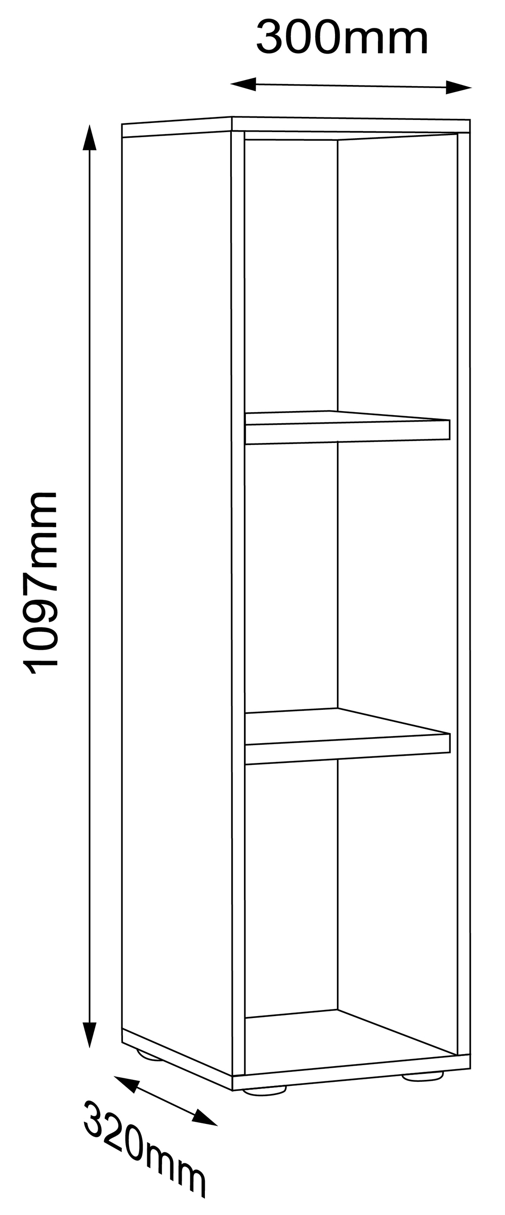 VCM Bücherregal »Holz Büro Regal Bücher Ordner Aktenregal Salia 3f«
