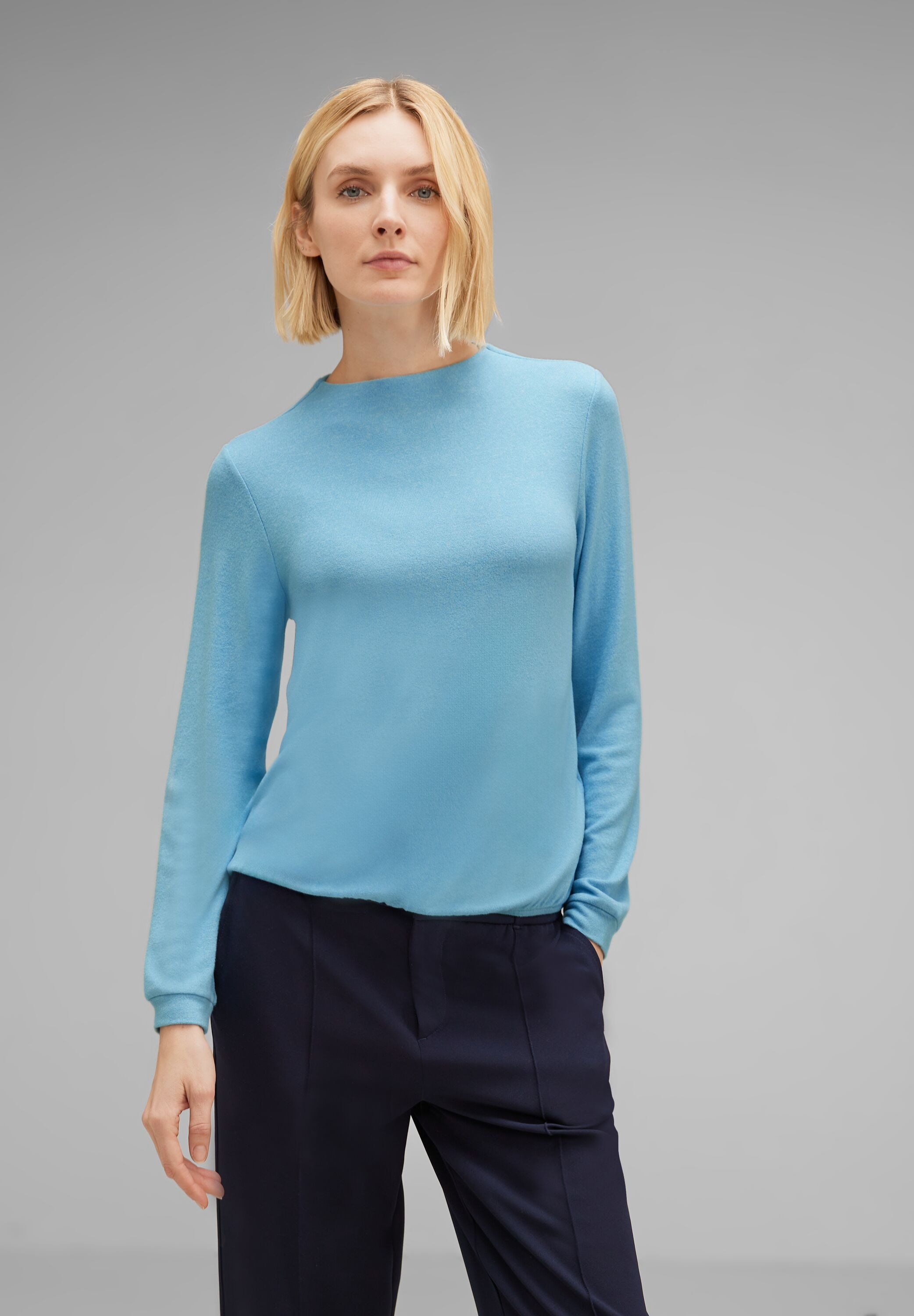 STREET ONE Langarmshirt, in Melange Optik online bestellen | BAUR | Shirts