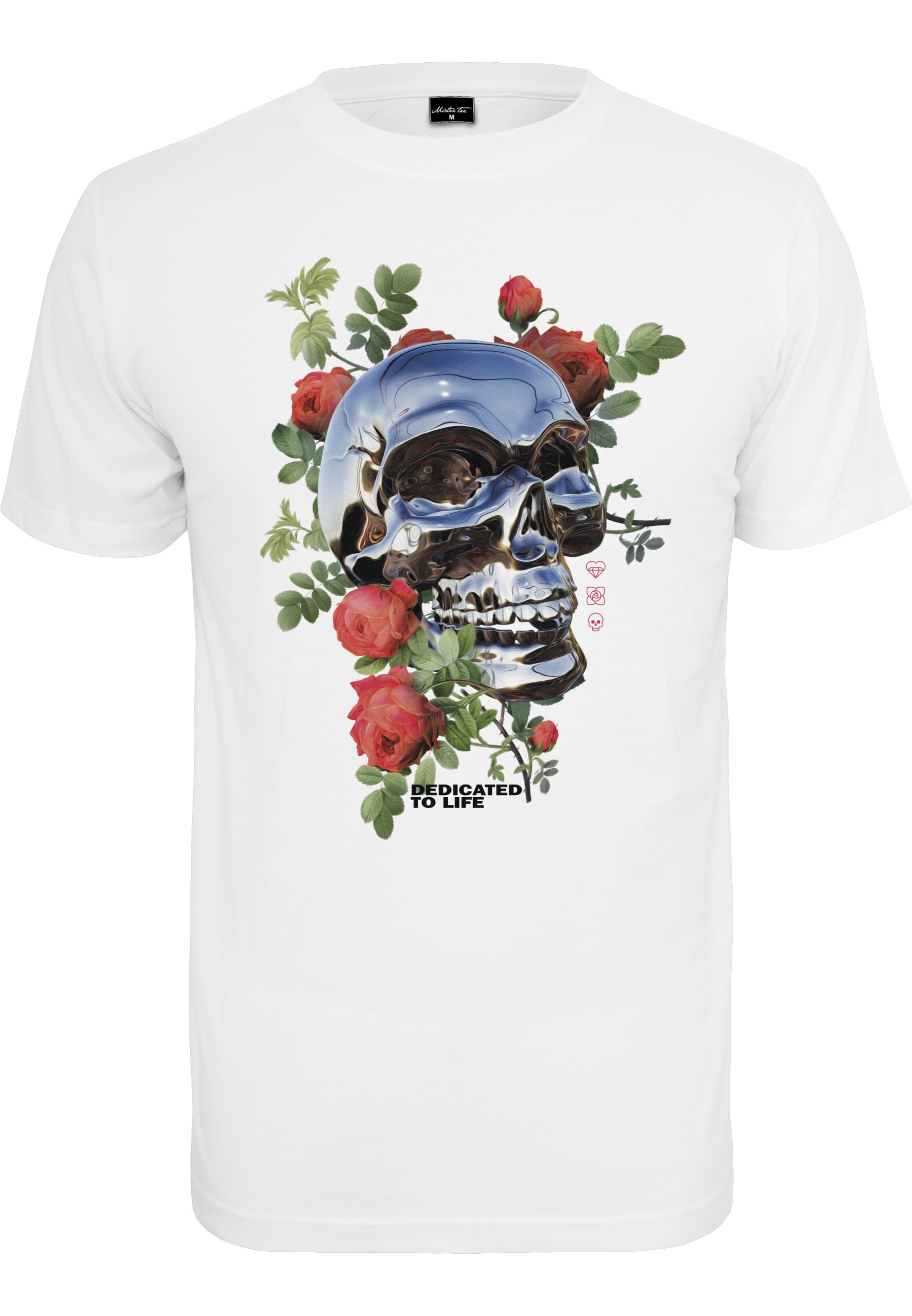 MisterTee T-Shirt "MisterTee Herren Chrome Skull Tee" 1 Stk.