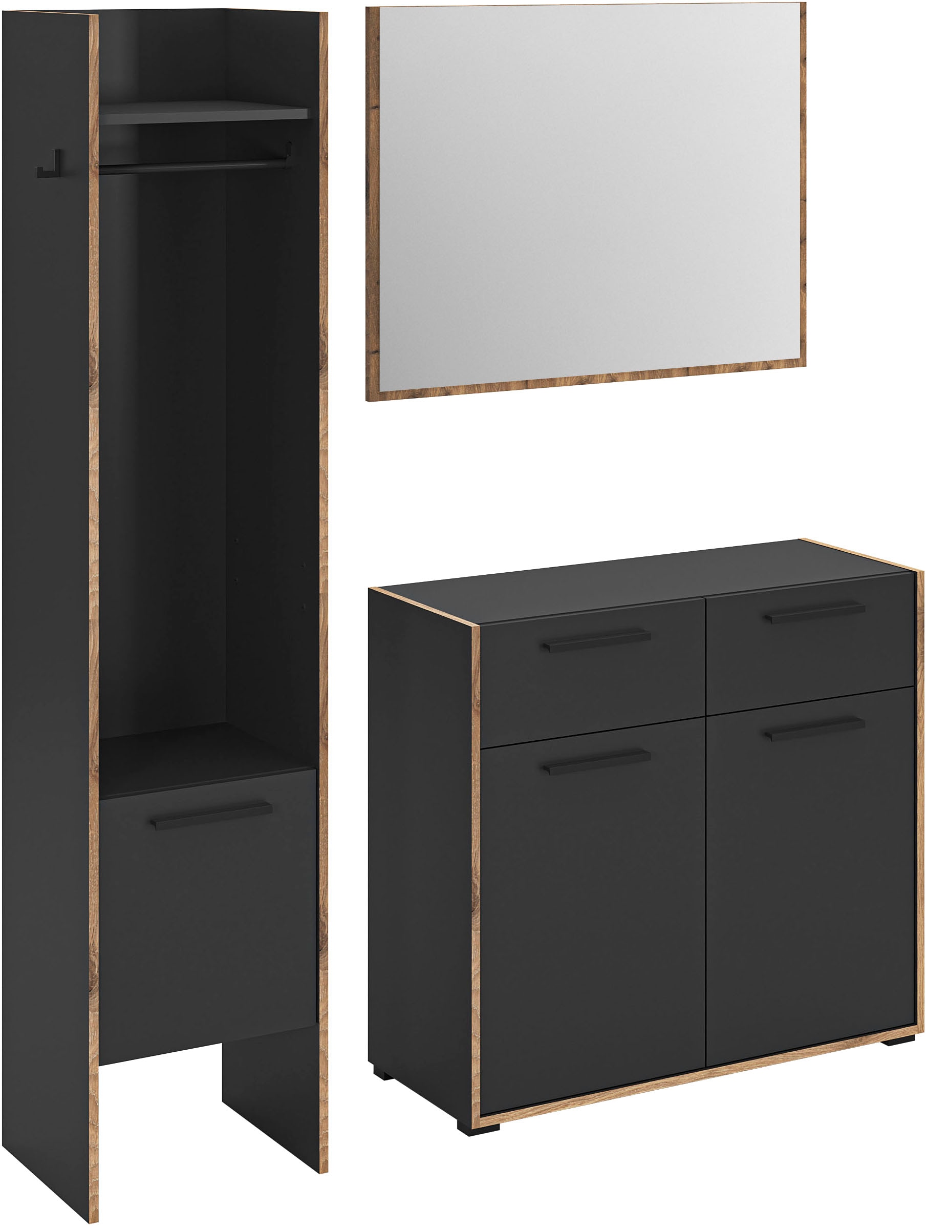 INOSIGN Garderoben-Set "MUSTA, 3-teilig: Garderobenschrank, Kommode & Garde günstig online kaufen