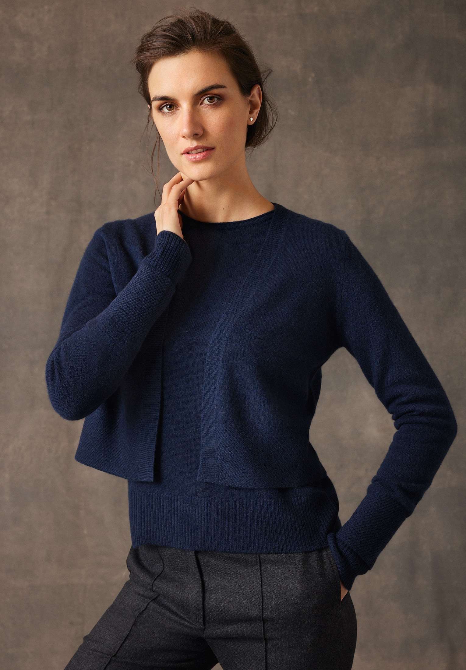 Betty Barclay Strickjacke »Betty Barclay Kaschmir-Strickjacke mit Rippbündchen«, Strick